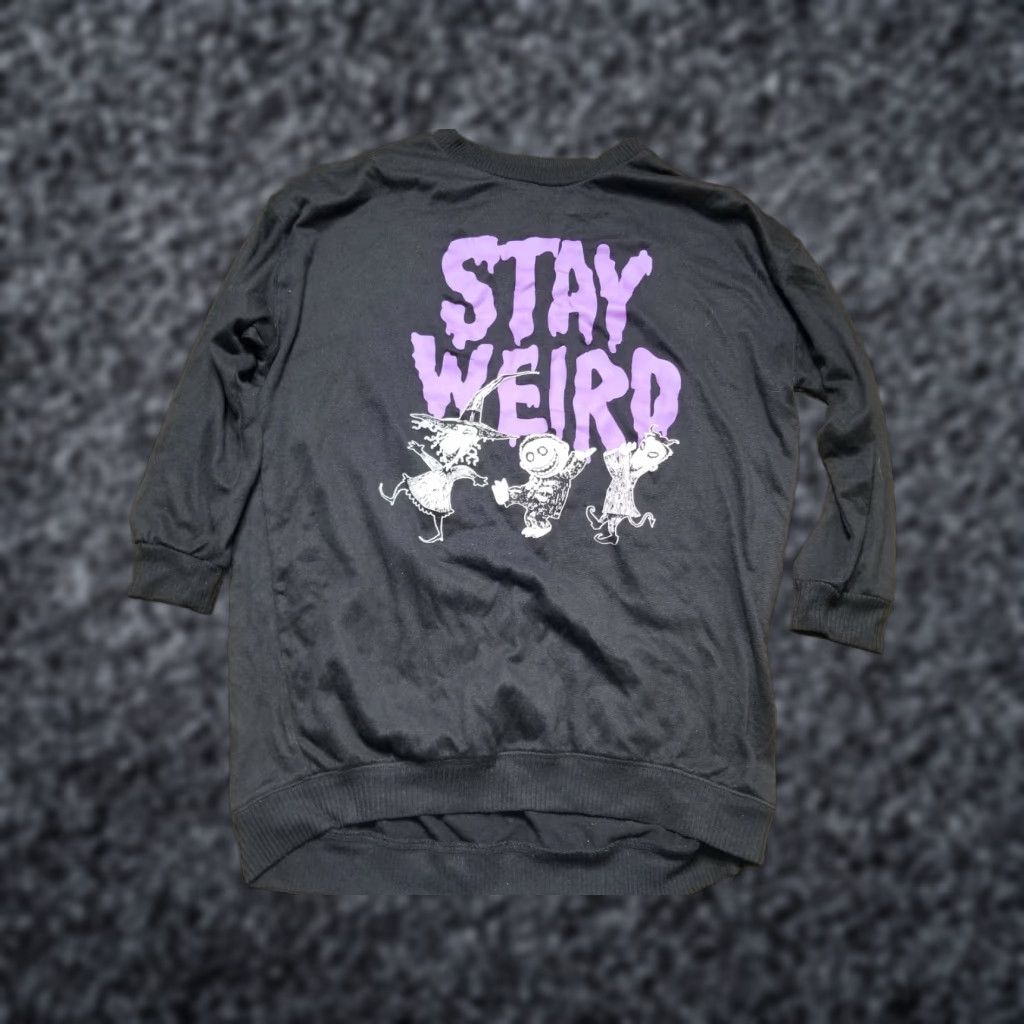 Disney Disney Nightmare Before Christmas Womens M Black STAY WEIRD Tunic Shirt Size M / US 6-8 / IT 42-44 - 1 Thumbnail
