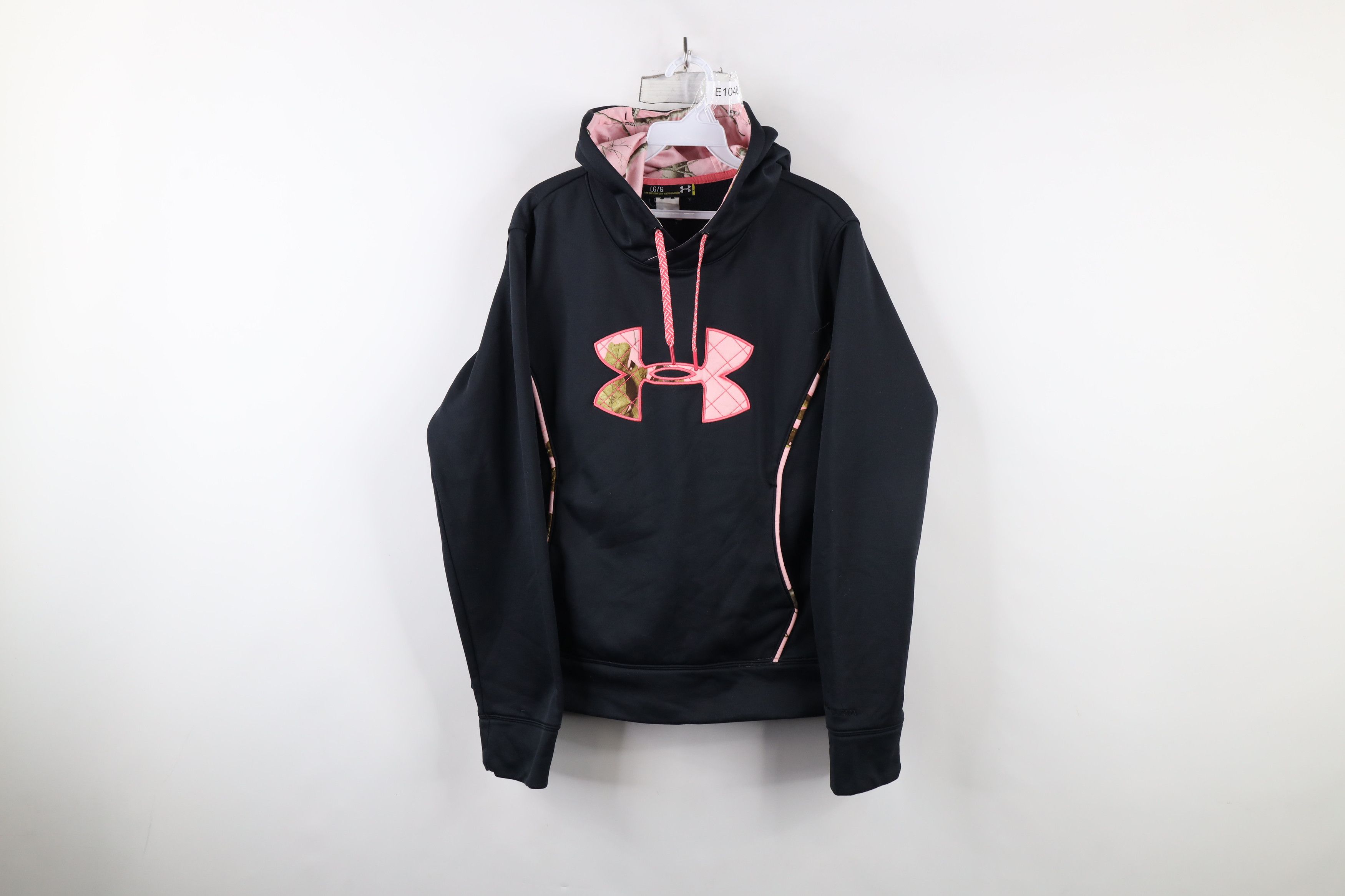 Under Armour × Vintage Under Armour Storm Fitted Big Logo Camouflage Hoodie Black Size L / US 10 / IT 46 - 1 Thumbnail