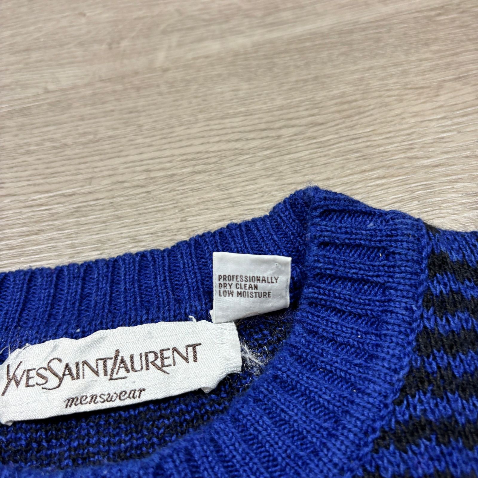 Vintage × Yves Saint Laurent VTG Yves Saint Laurent Wool 3D Stripe Sweater Men's Medium Size US M / EU 48-50 / 2 - 5 Thumbnail