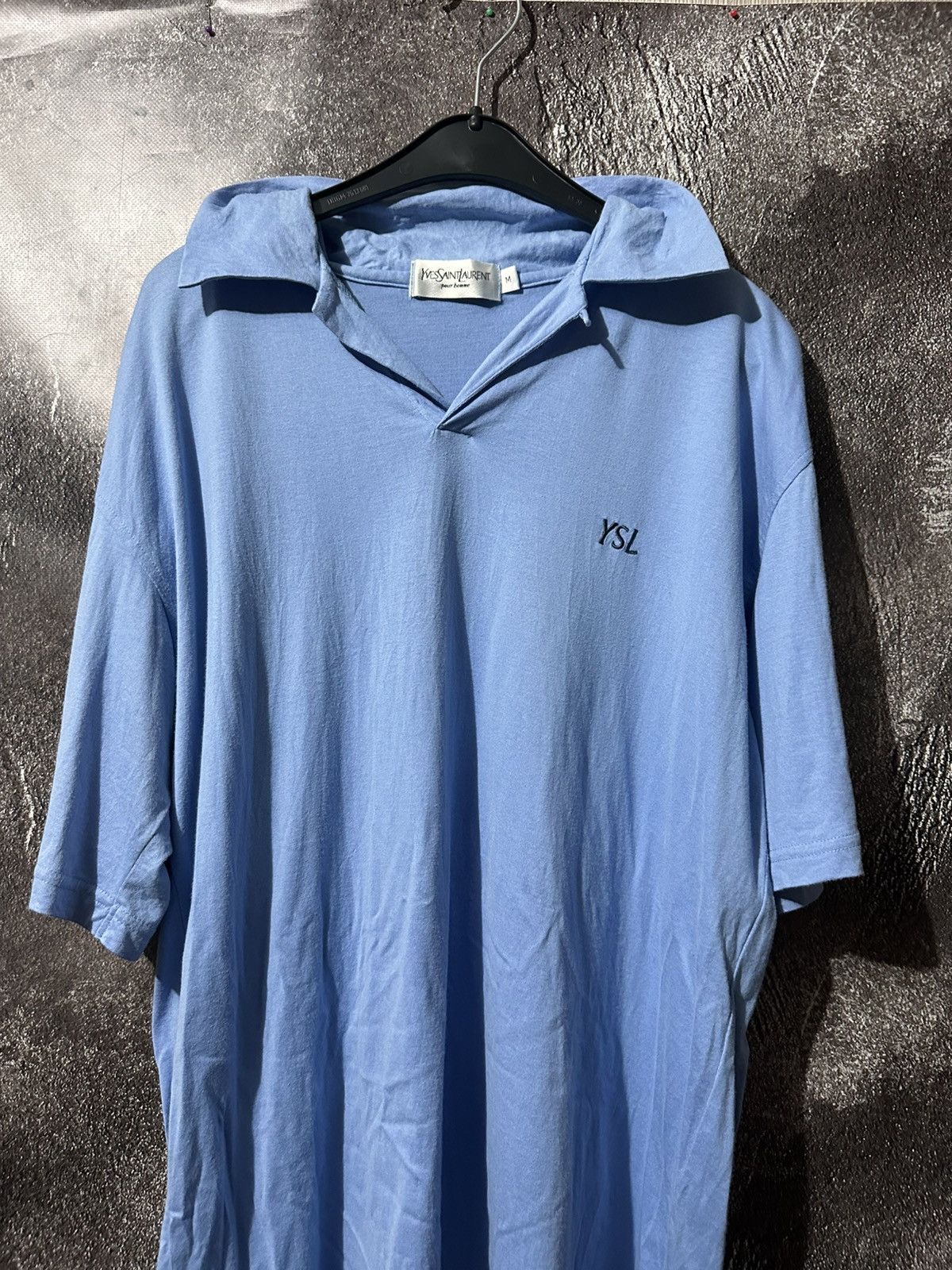 Vintage 90's Yves Saint Laurent Big Logo Polo Tee y2k og