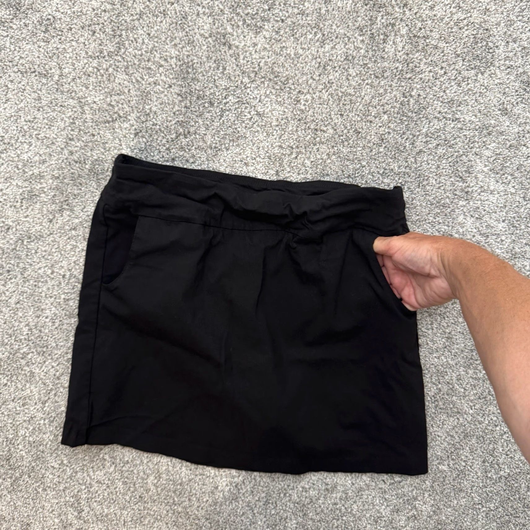 Vintage Zac & Rachel Skort Women 12 Black Solid Athletic Gothic Classic Dark Academia Office Chic Preppy Golf Walking Size ONE SIZE - 7 Thumbnail