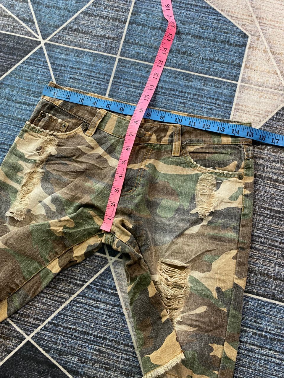 Hysteric Glamour × Japanese Brand × Le Grande Bleu (L.G.B.) In Toto Jeans Distressed Camo Size US 30 / EU 46 - 9 Thumbnail