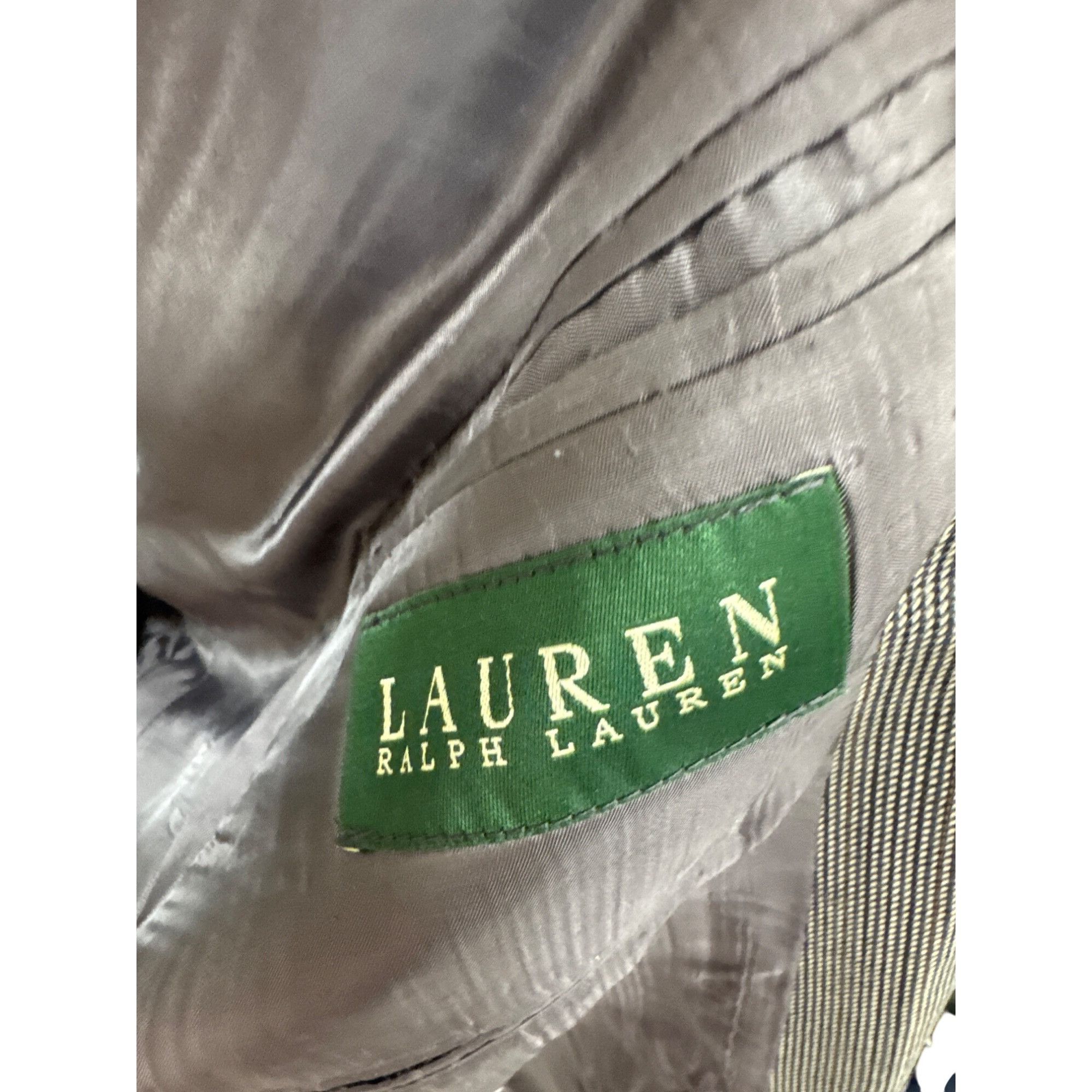 Lauren Ralph Lauren Lauren Ralph Lauren Mens Gray Houndstooth Suit Jacket Blazer Size 48L - 7 Thumbnail