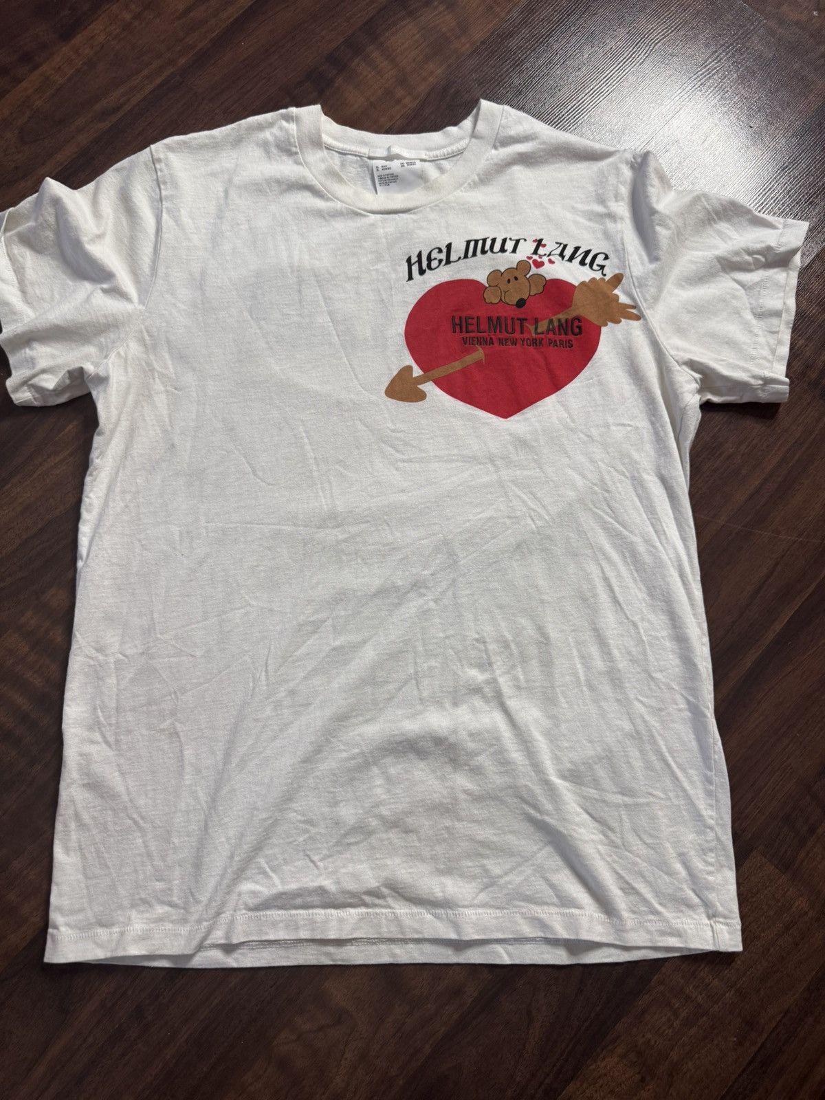 Helmut Lang Helmut Lang Heart Print Tee Size US XL / EU 56 / 4 - 3 Thumbnail