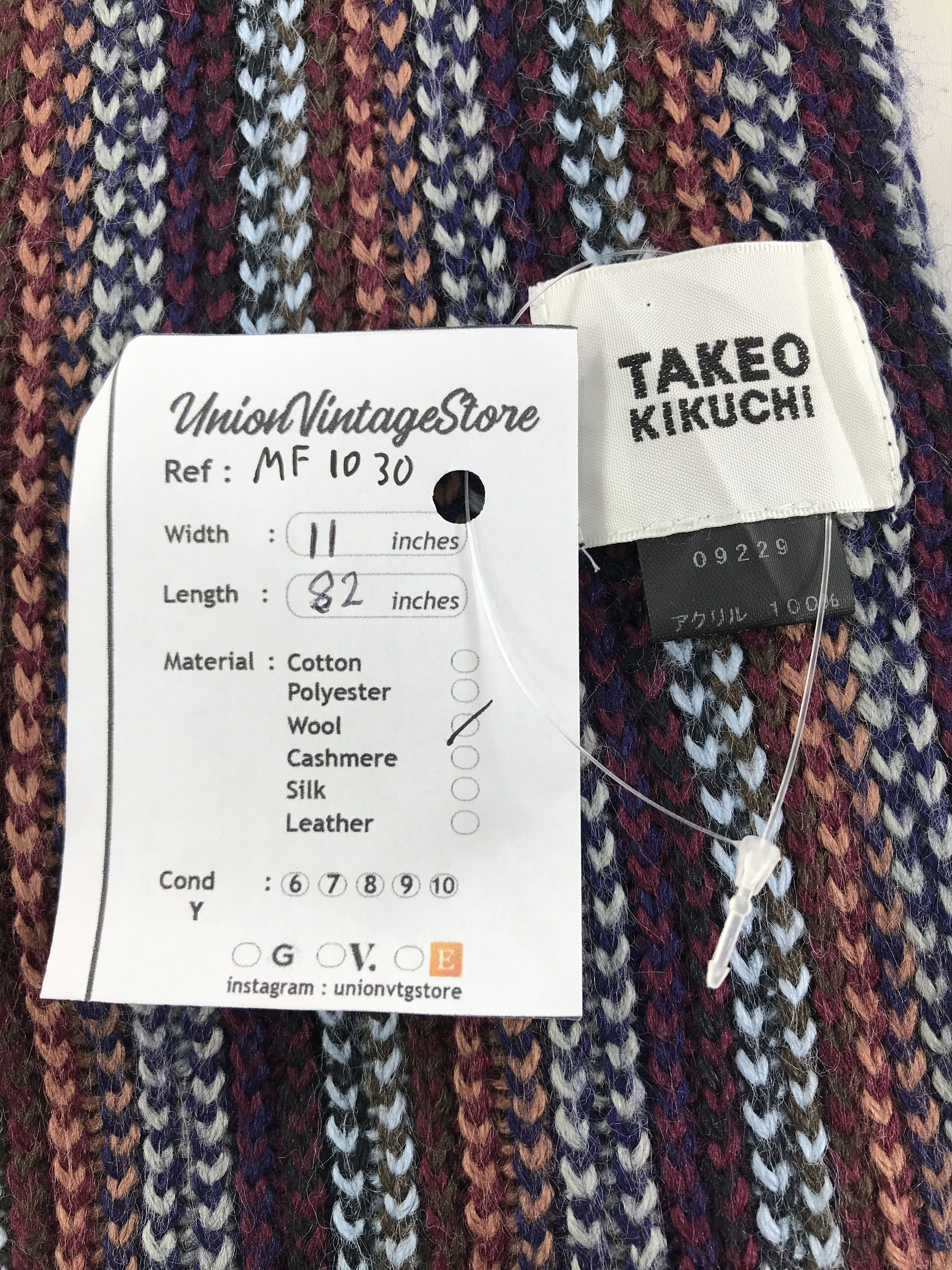 Takeo Kikuchi Vintage Takeo Kikuchi Scarf/Muffler/Neckwear MF030 Size ONE SIZE - 4 Thumbnail