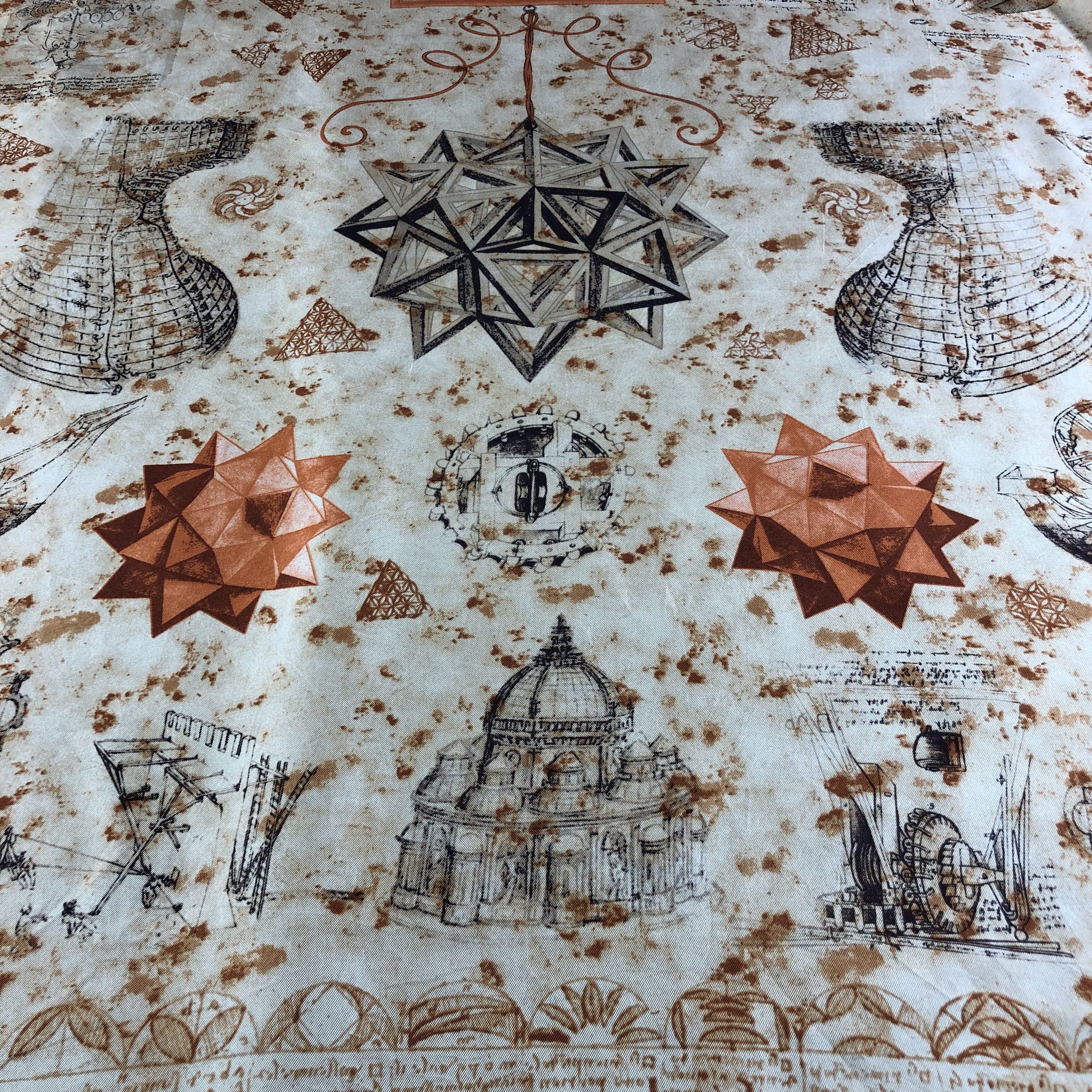 Trussardi Trussardi Omaggio A Leonardo Silk Scarf M446 Size ONE SIZE - 7 Thumbnail