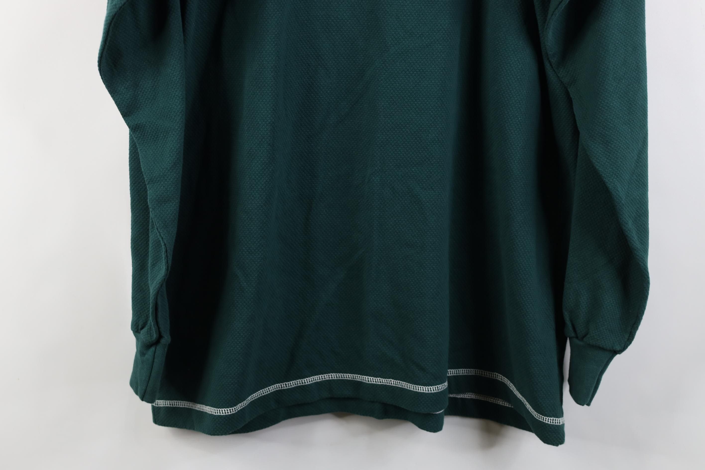 Vintage Deadstock Vintage 90s StreetwearThermal Knit T-Shirt Green Size US XL / EU 56 / 4 - 15 Thumbnail