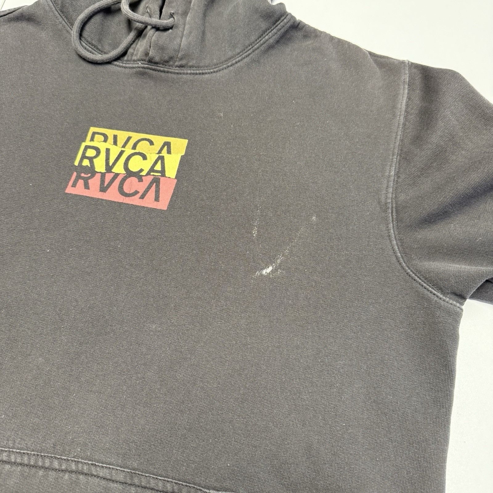 RVCA RVCA Hoodie Sweatshirt Mens Medium Faded Black Surf Skate Size US M / EU 48-50 / 2 - 4 Thumbnail