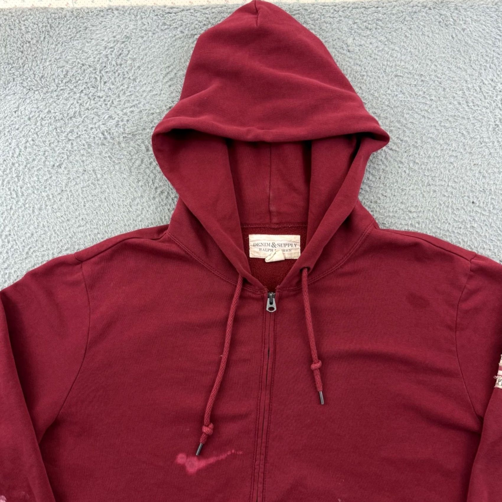 Vintage VINTAGE Denim & Supply Ralph Lauren Sweatshirt Mens XL Red Full Zip Hoodie Patch Outdoor Size US XL / EU 56 / 4 - 3 Thumbnail