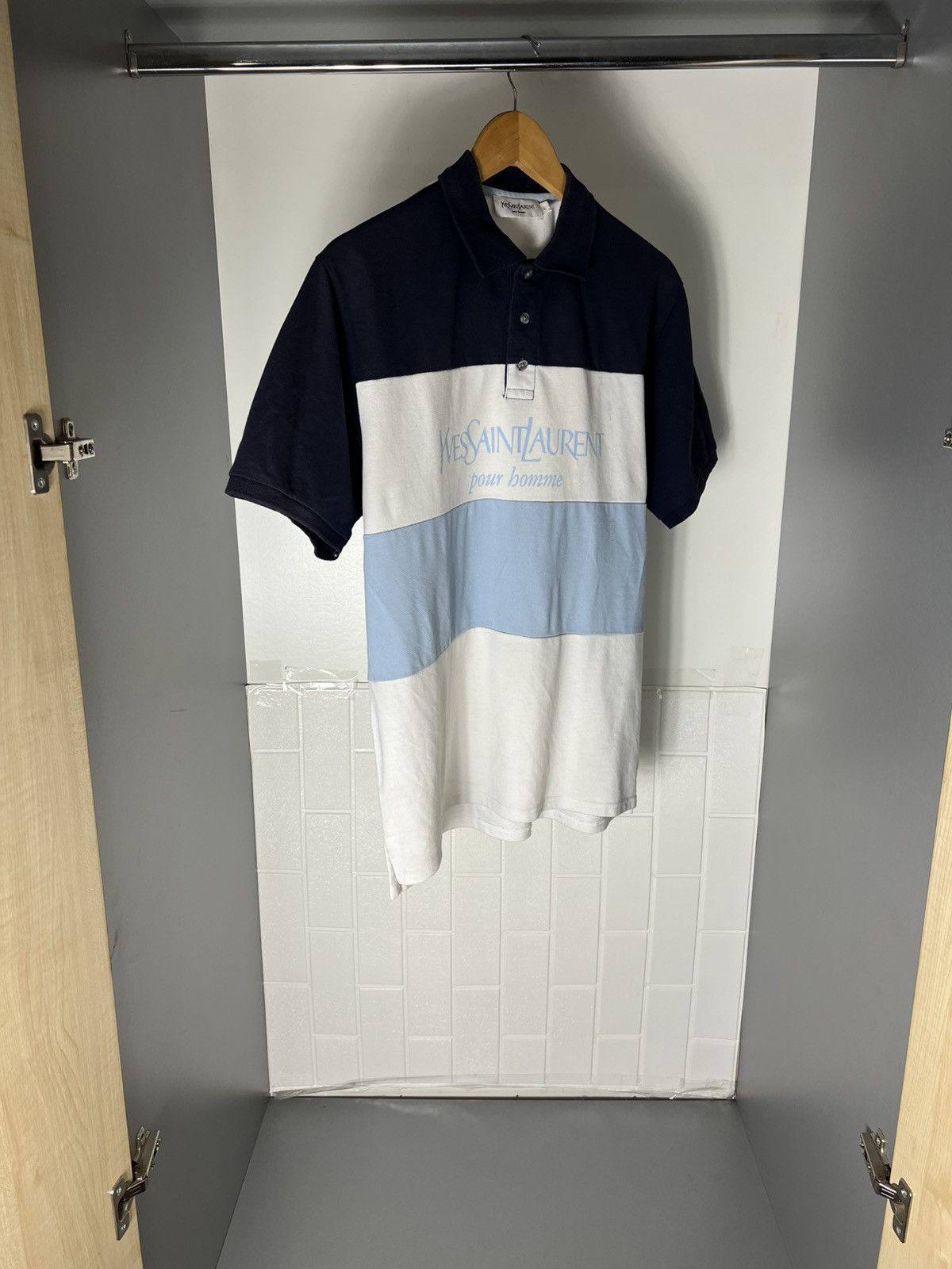 Saint Laurent Paris VINTAGE YVES SAINT LAURENT CLASSIC DESIGNER RETRO CASUAL 90s Size US L / EU 52-54 / 3 - 3 Thumbnail