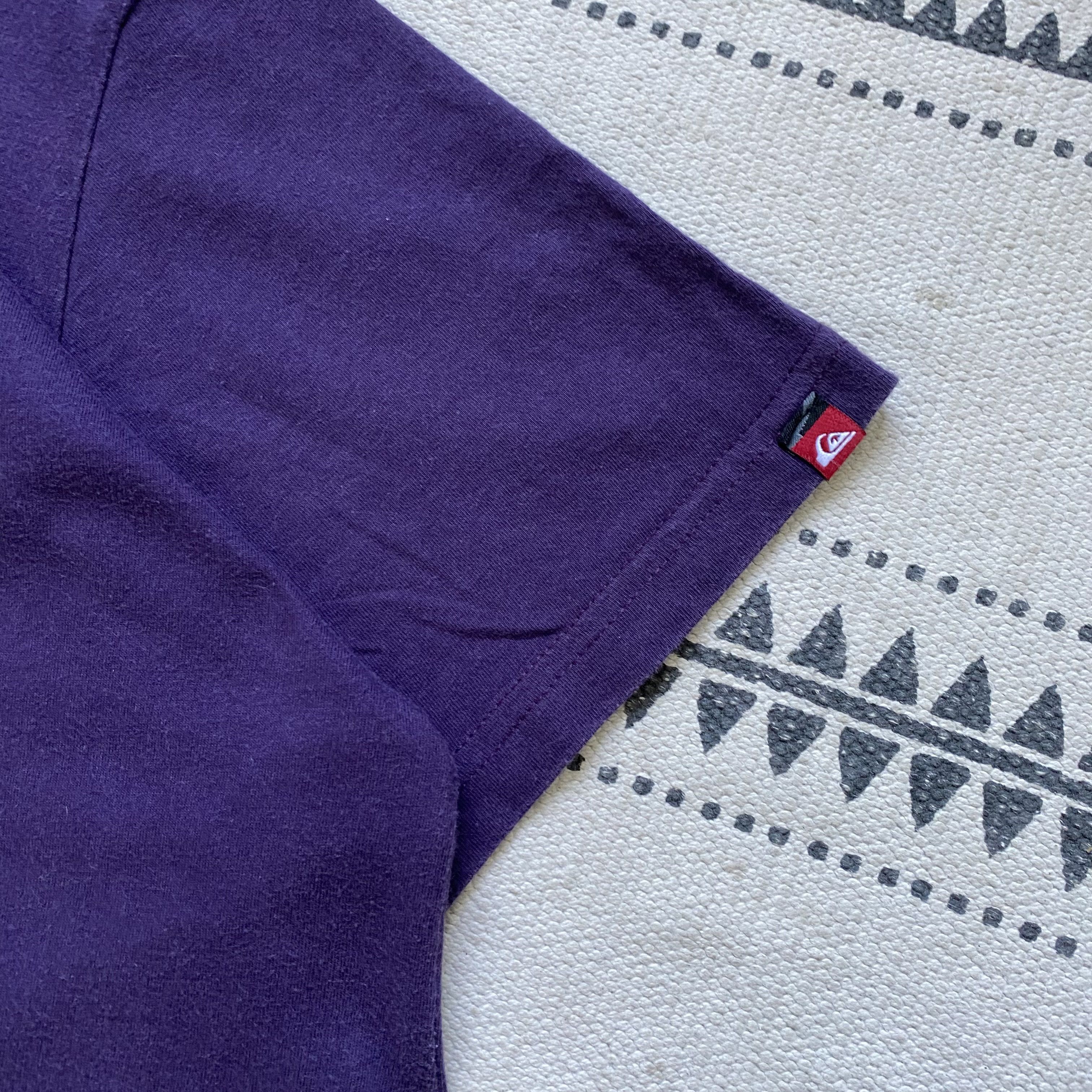 Quiksilver Vintage 2000s Quiksilver tee center logo Surf Skater Purple Size US L / EU 52-54 / 3 - 4 Thumbnail