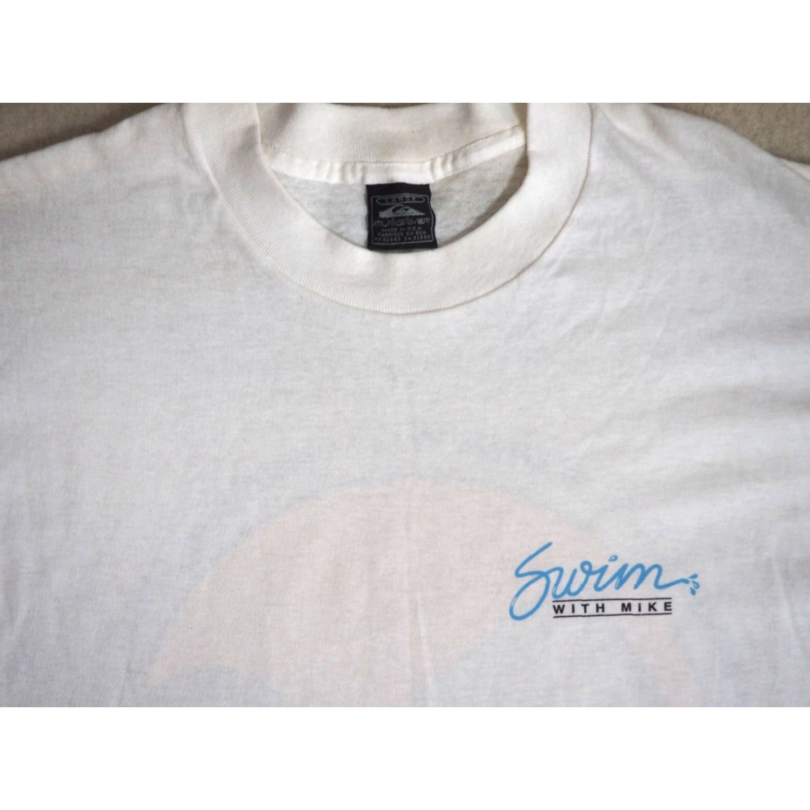 Quiksilver VTG 90s Quiksilver USC Olympic Swim Stadium Phelps White Surf Tee T-Shirt Mens L Size US L / EU 52-54 / 3 - 7 Thumbnail