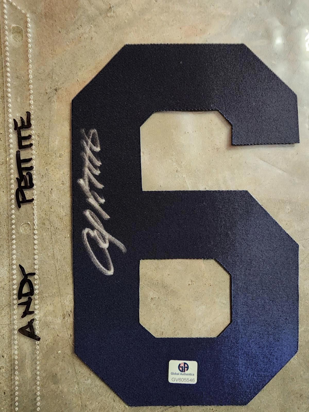 Unknown London Andy Pettitte autographed/signed #6. NY Yankees. COA Size ONE SIZE - 1 Thumbnail