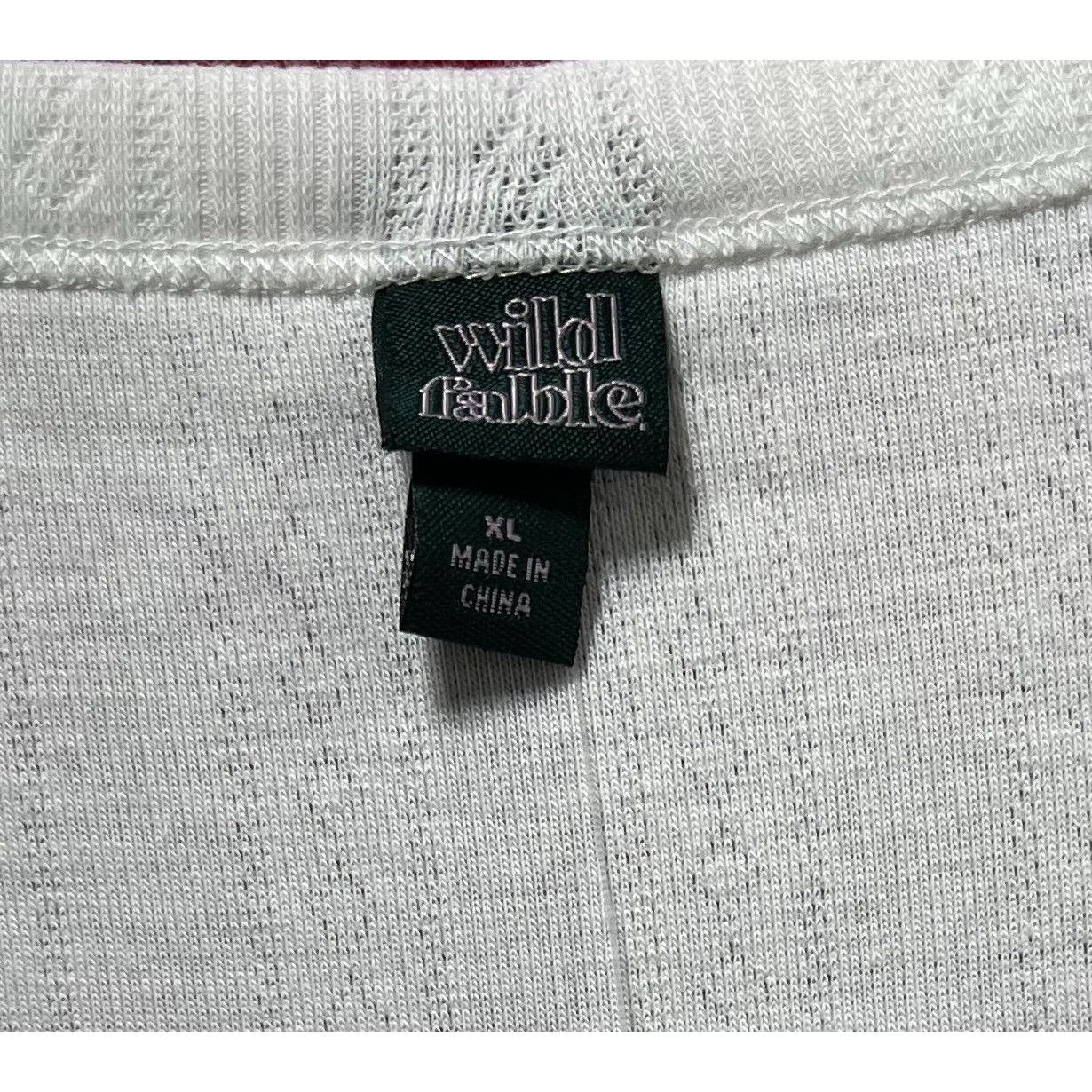 Other Wild Fable - Women's Long Sleeve Square Neck Pointelle T-Shi Size XL / US 12-14 / IT 48-50 - 11 Thumbnail