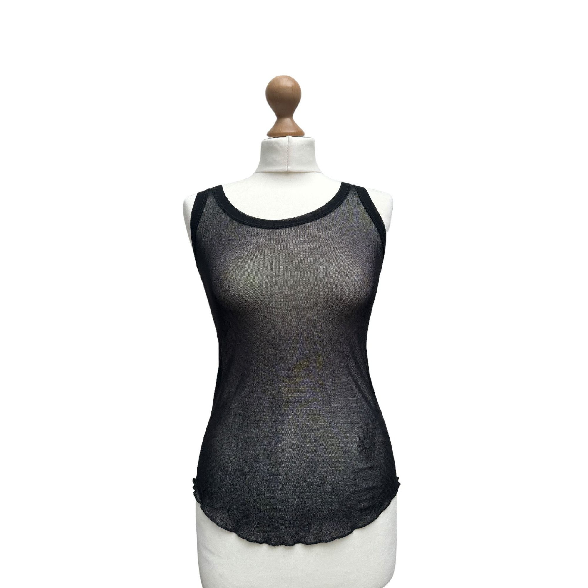 Jean Paul Gaultier Vintage Black Nylon Tank Top Size L / US 10 / IT 46 - 1 Thumbnail