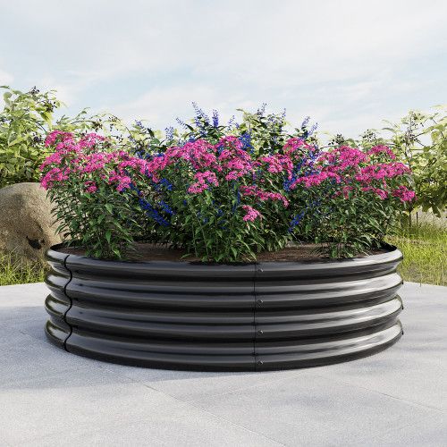 Designer × Homemade 47.24*11.4" Tall Round Raised Garedn Bed,Metal Raised Beds f Size US L / EU 52-54 / 3 - 7 Thumbnail
