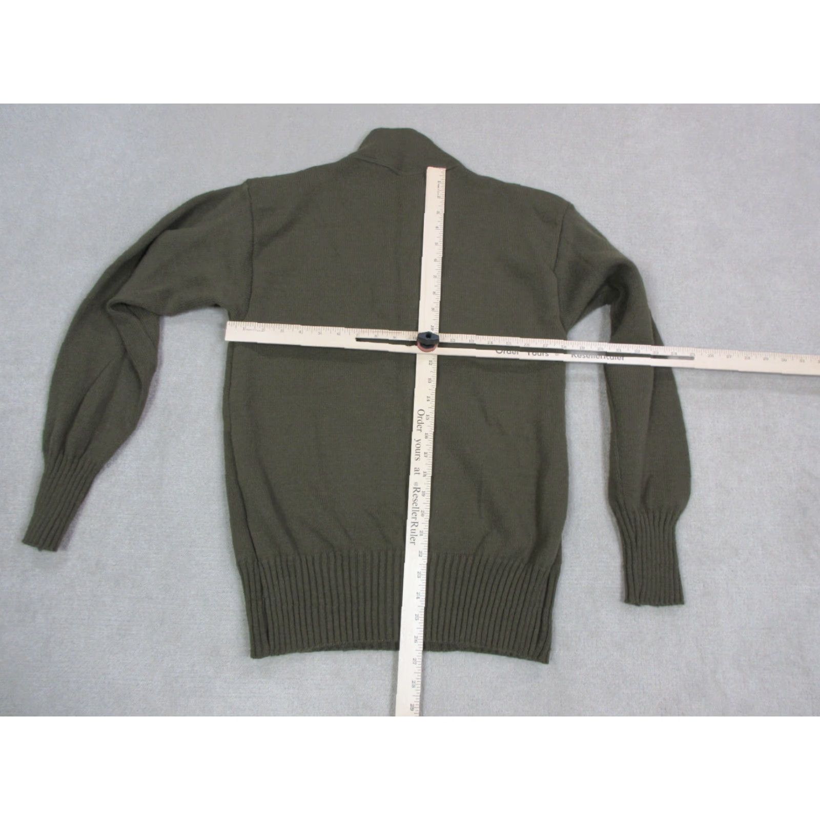 Vintage Military Mens Sweater Pullover Knit Mock Neck Long Sleeve Workwear Army Brown Acrylic Size M Vintage? No. Size US M / EU 48-50 / 2 - 3 Thumbnail