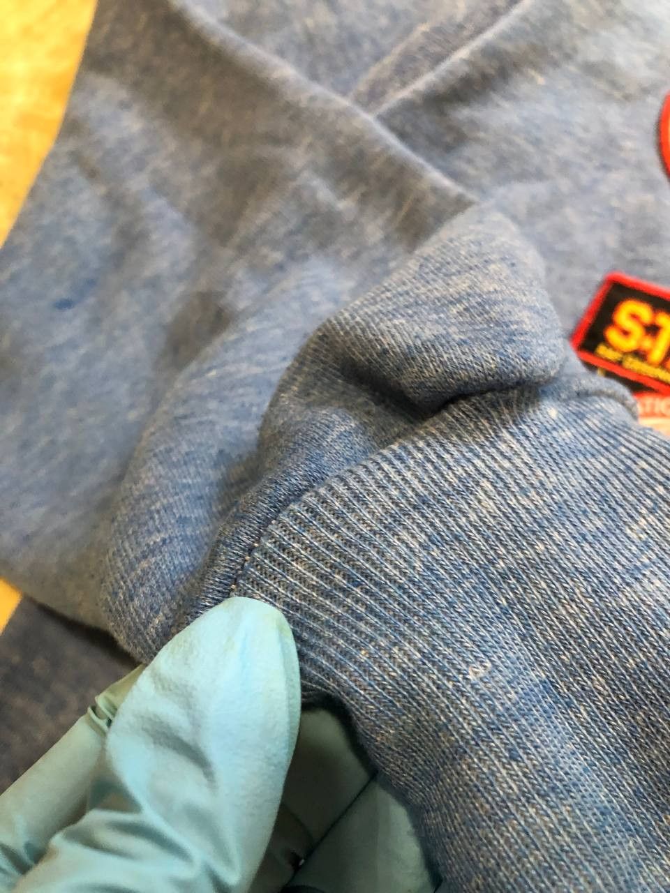 Levi's True Vintage 80s Levi's Hoodie Blue Patched MADE IN USA Size US L / EU 52-54 / 3 - 13 Thumbnail