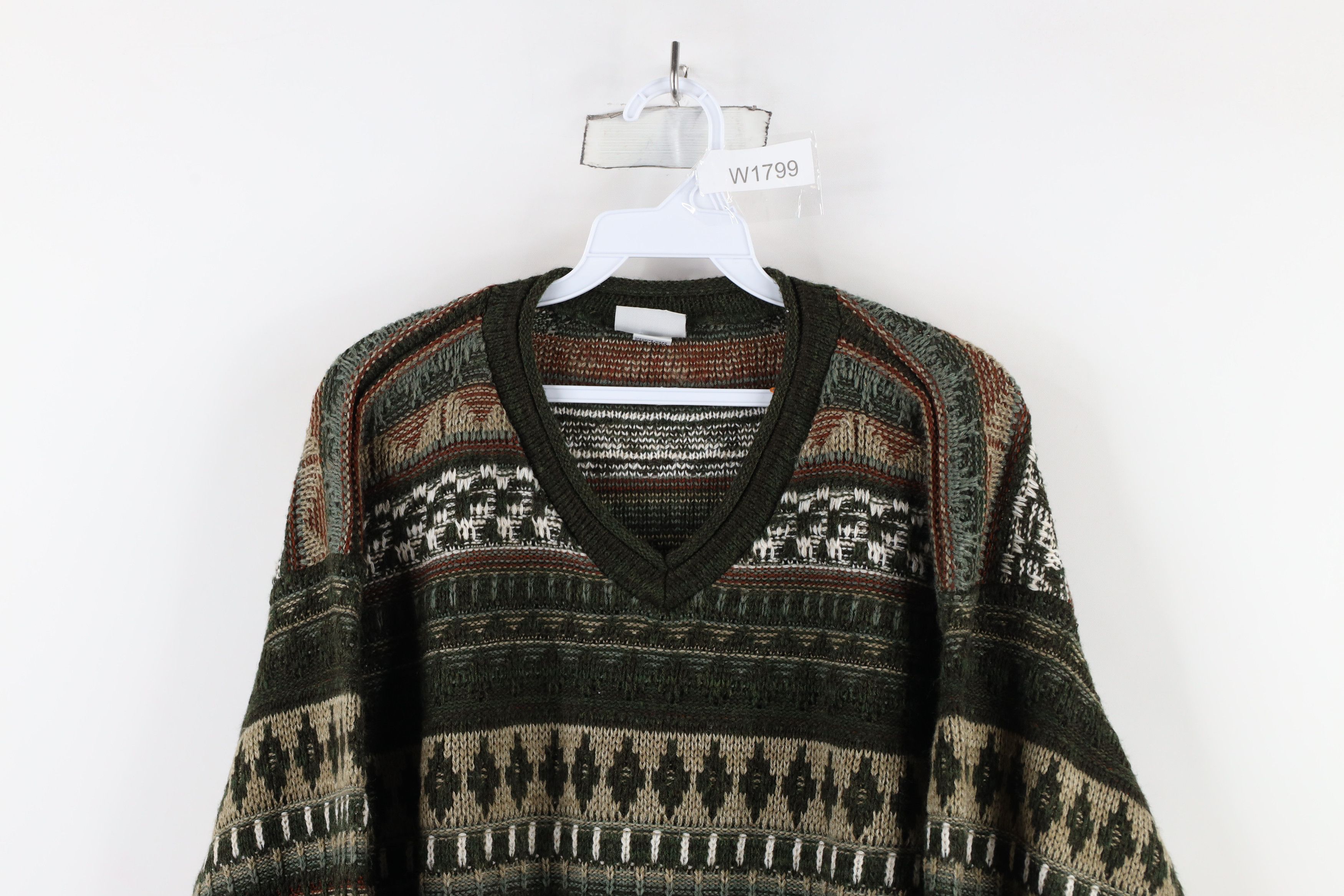 Vintage Vintage 90s Streetwear Fair Isle Marled Knit Sweater USA Size US L / EU 52-54 / 3 - 2 Thumbnail