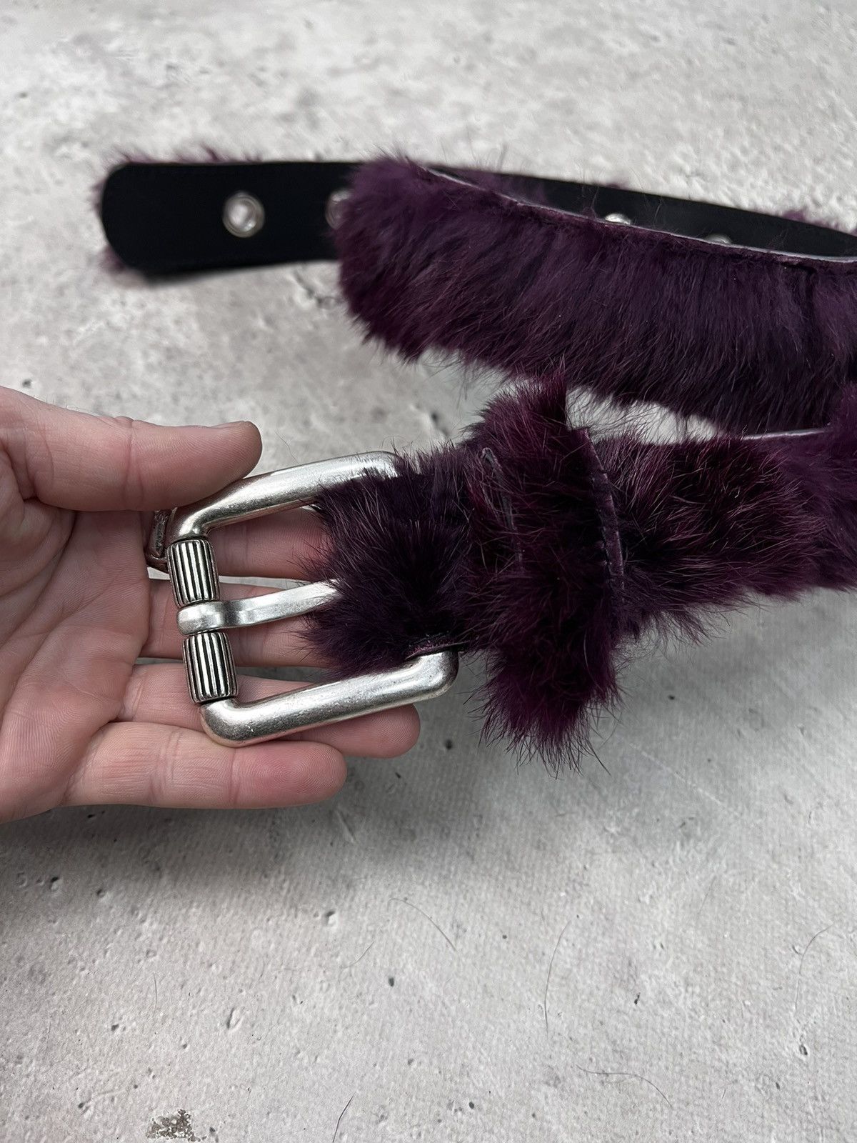 Hysteric Glamour × If Six Was Nine SALE🌎🌎AVANT-GARDE GOTHIC LEATHER fur BELT RICK OWENS STYLE Size ONE SIZE - 4 Thumbnail