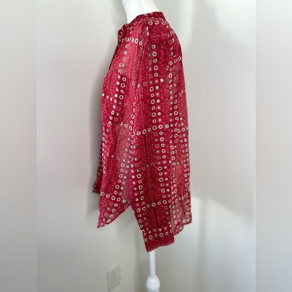Isabel Marant Etoile NWT Isabel Marant Etoile Mexika Top in Red Button Down 36 Size S / US 4 / IT 40 - 12 Thumbnail