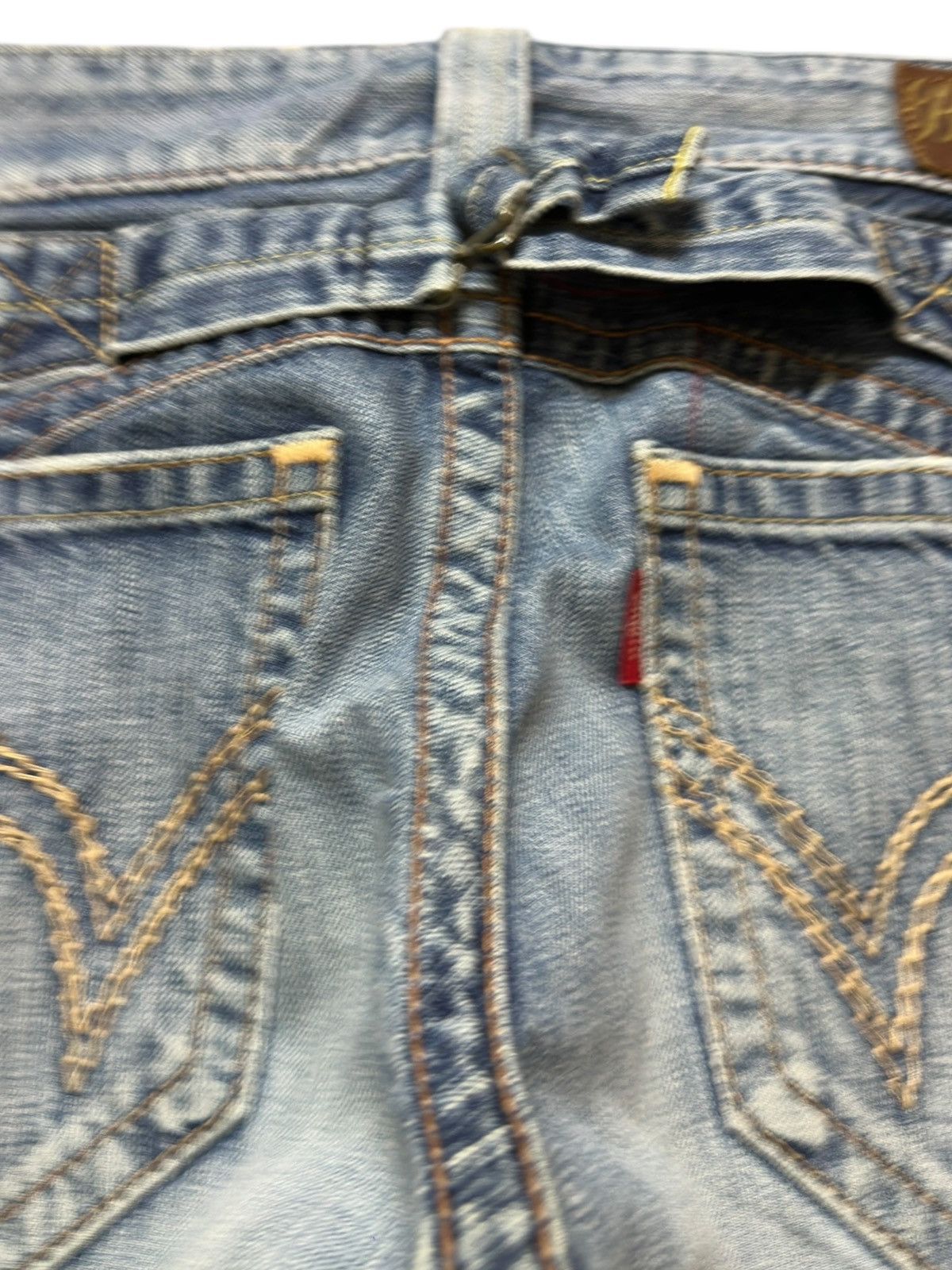 Edwin Vintage Edwin 503 Bluetrip Buckle Back Faded Denim Size US 33 - 6 Thumbnail