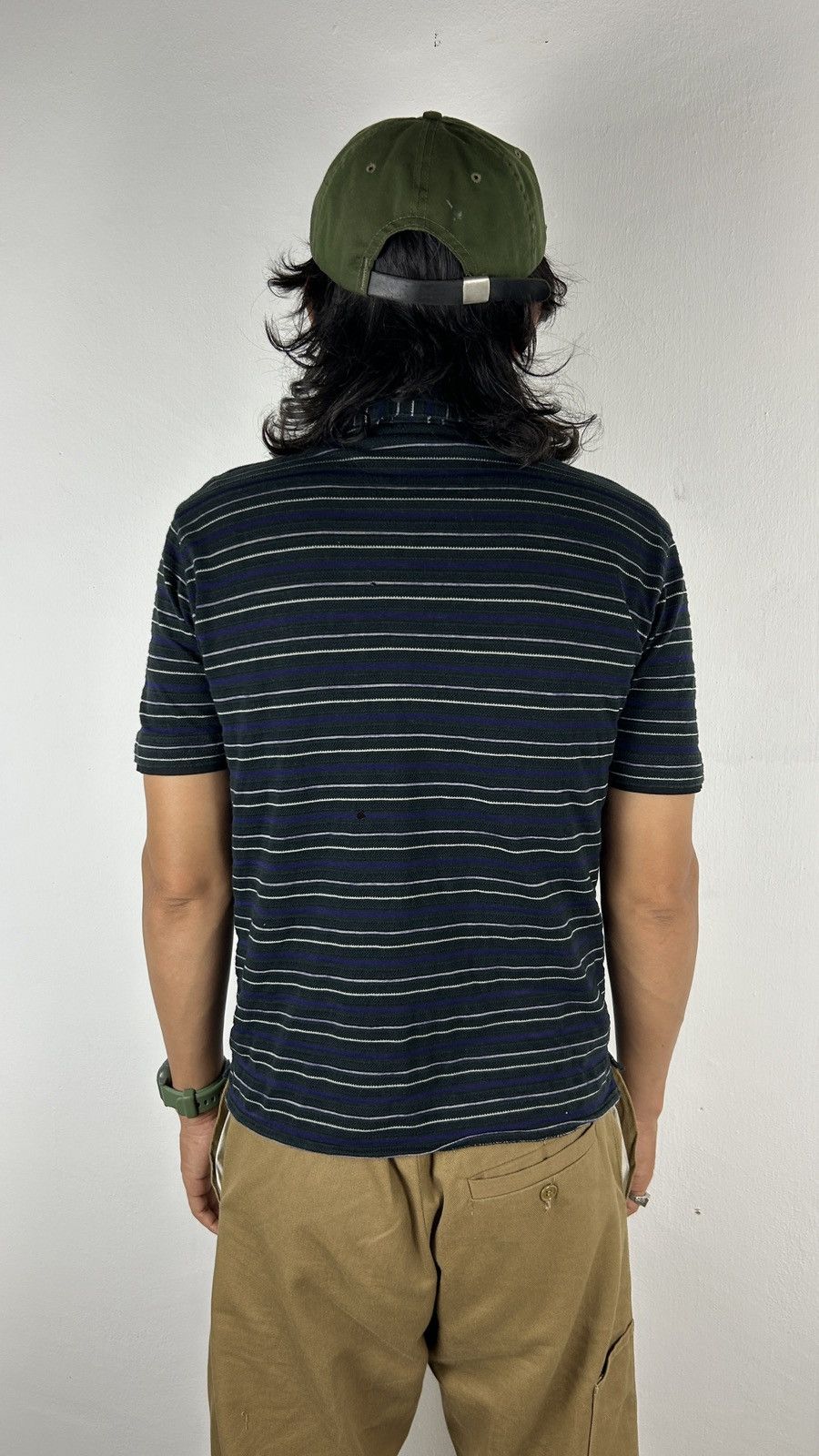 Japanese Brand × Michel Klein × Vintage Michel Klein Homme Paris - Striped Polo Size US S / EU 44-46 / 1 - 5 Thumbnail