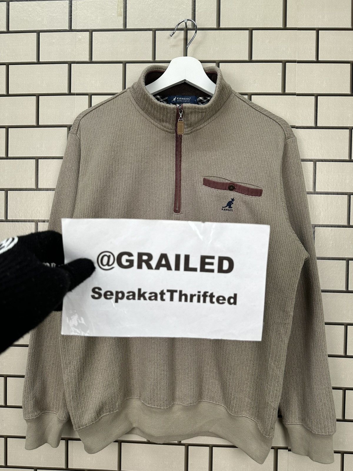 Kangol × Vintage Vintage Kangol Half Zipper Jacket Size US L / EU 52-54 / 3 - 15 Thumbnail