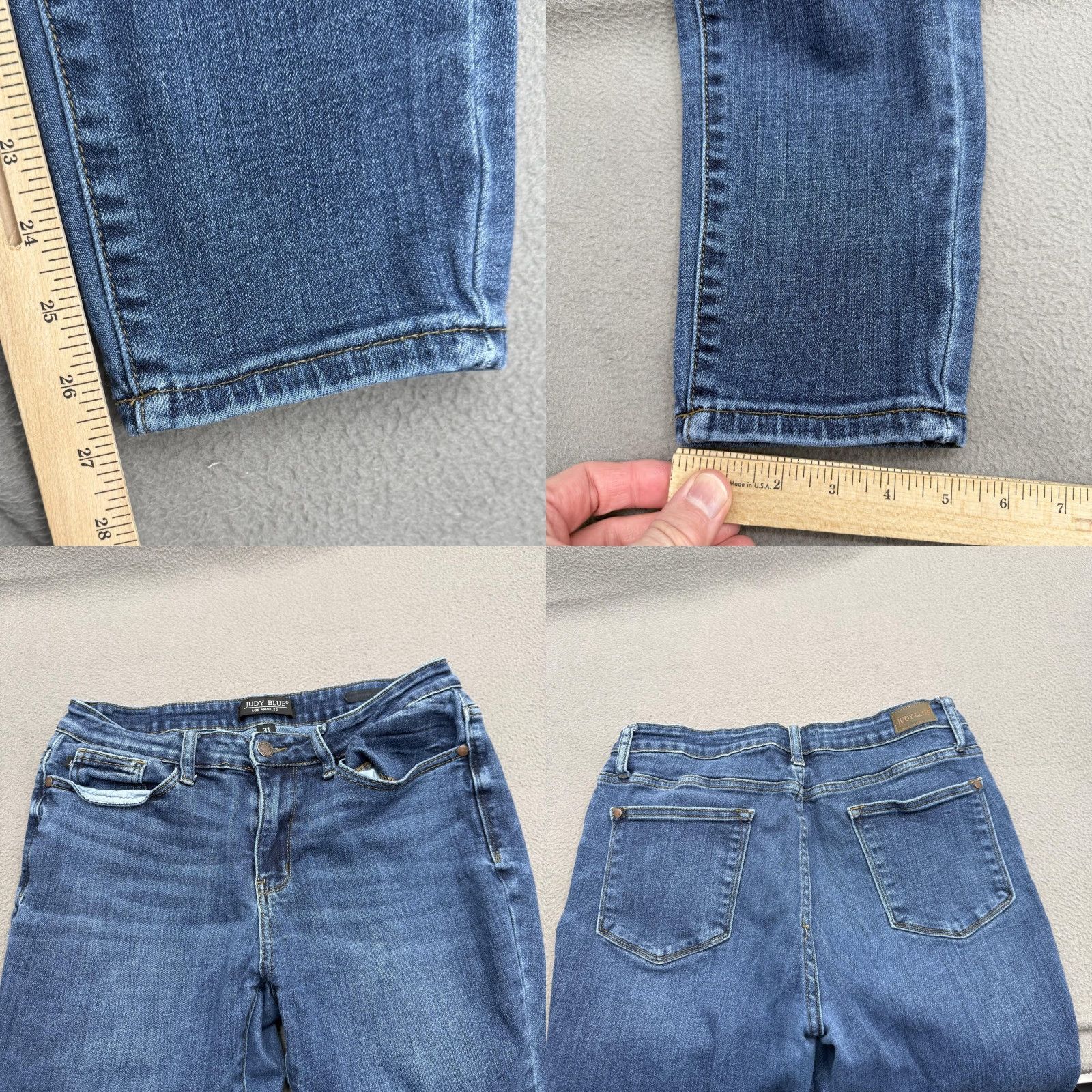 Vintage Judy Blue Jeans Womens 31 Blue Skinny High Rise Stretch Denim JB82109MD Jeans Size 24" / US 00 / IT 34 - 8 Thumbnail