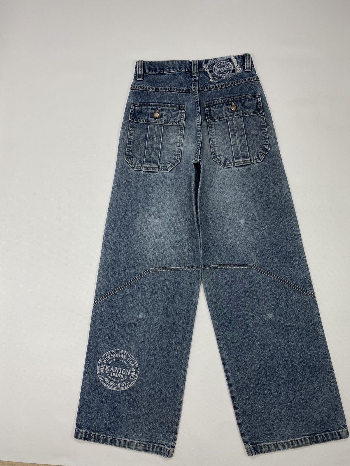 Vintage 🔥LASTDROP🔥 Y2K Double Knees Wide Skateboarding High Pants Size 24" / US 00 / IT 34 - 14 Thumbnail