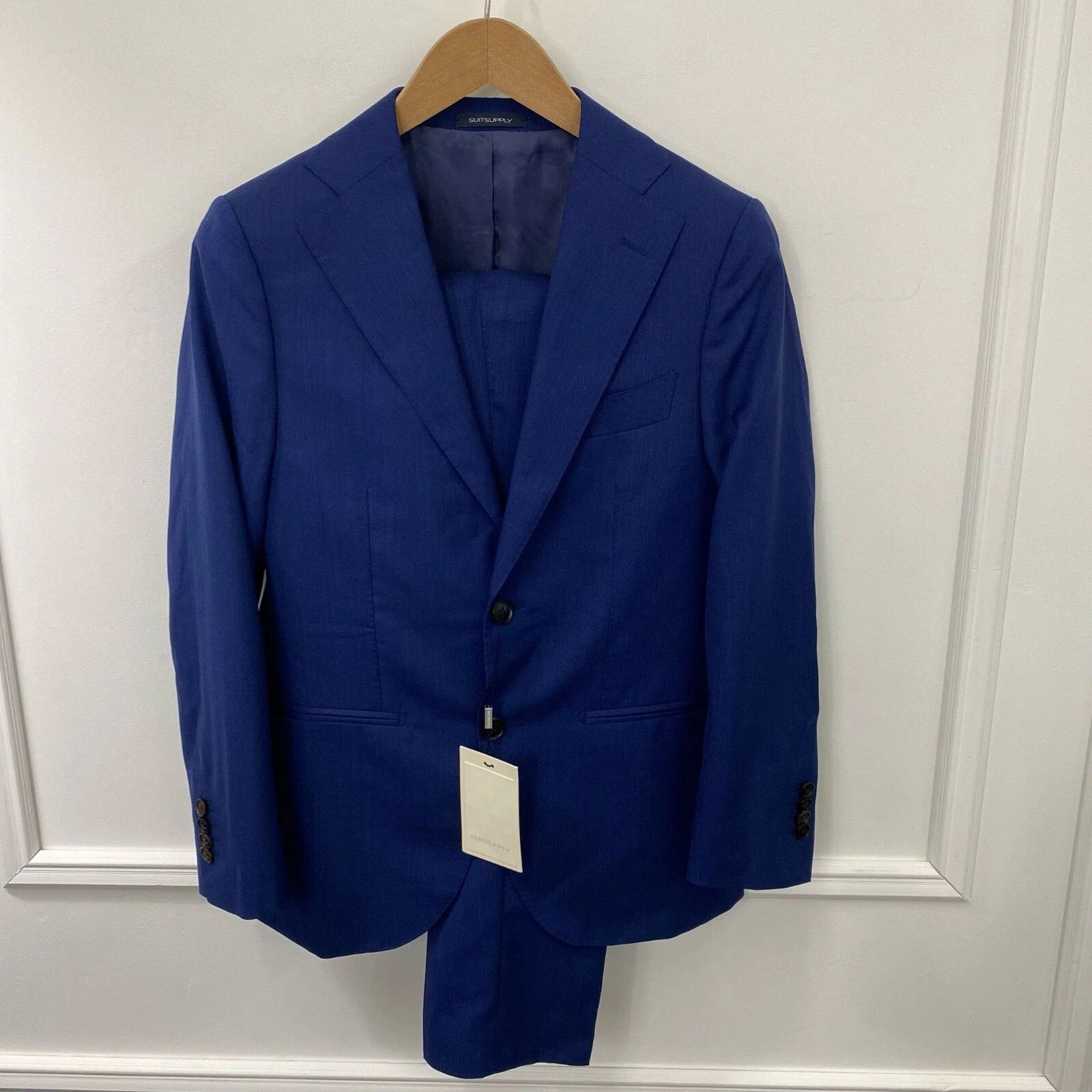 Suitsupply Men Suitsupply Suit La Spalla Blue Wool Vitale Barberis US32 Size 34S - 1 Thumbnail