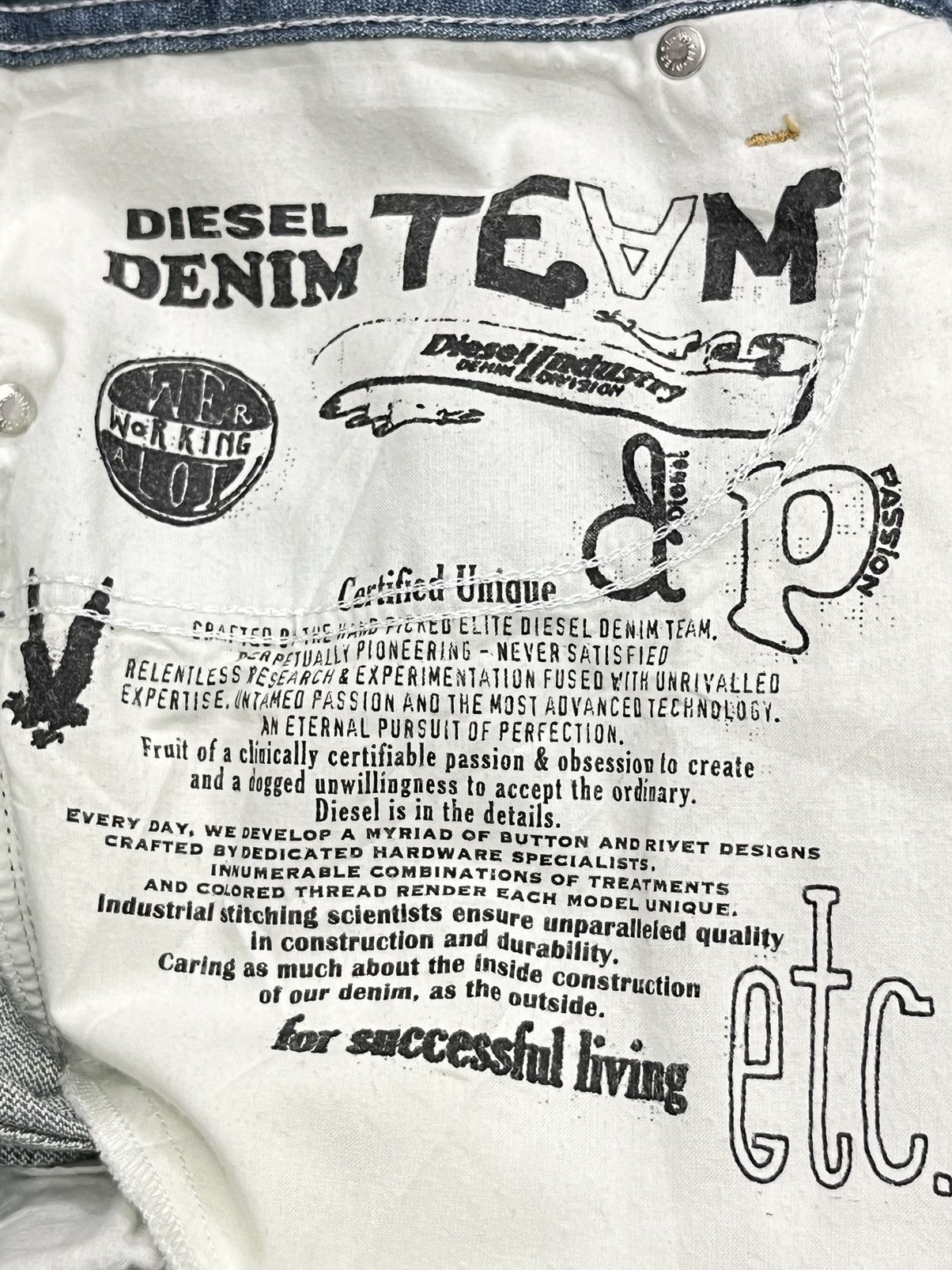 Diesel Vtg DIESEL ZATHAN Regular Bootcut Flare Mud Wash Blue 31x32 Size US 31 - 13 Thumbnail