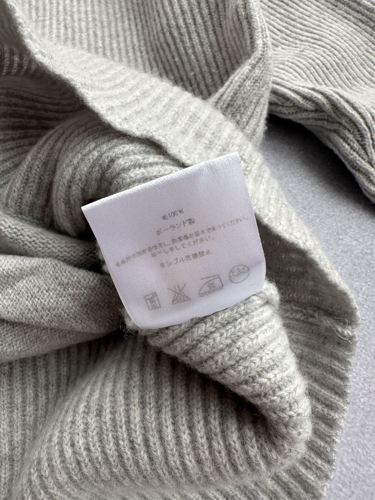 Japanese Brand × Vintage Maska Lambswool Woman Grey Knitted Pockets Sweater Size XS / US 0-2 / IT 36-38 - 9 Thumbnail