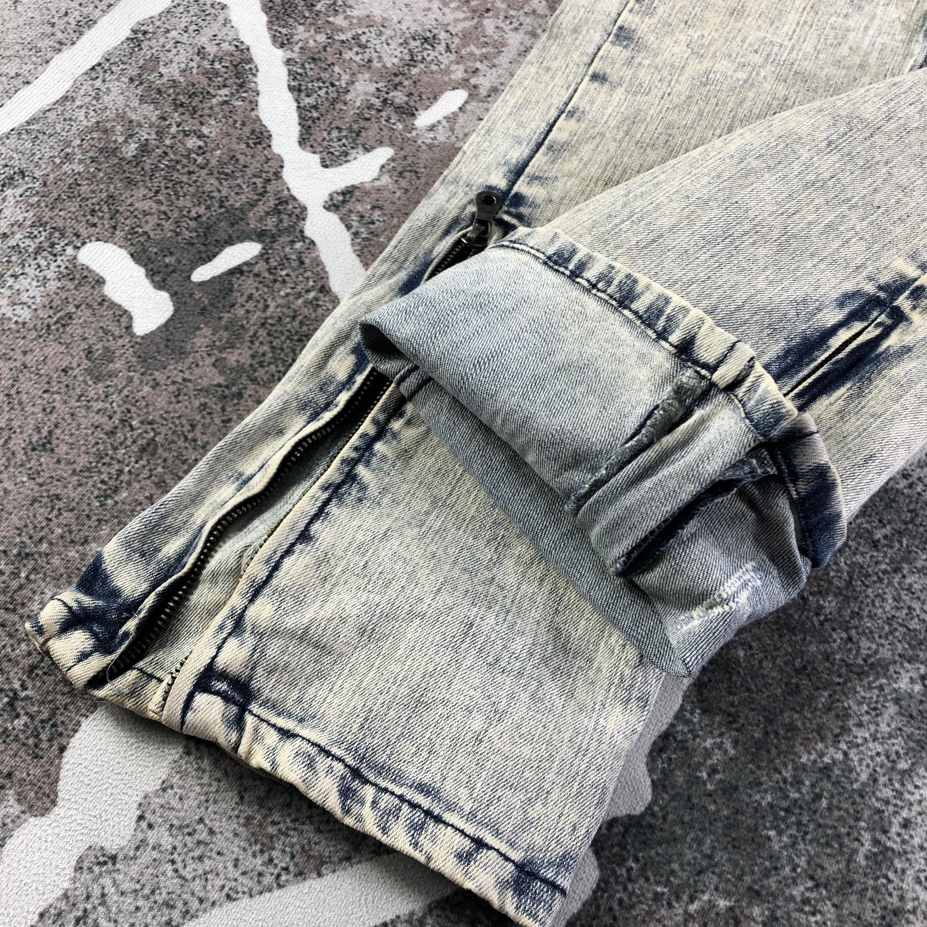 Japanese Brand Japanese Brand Faded Spiked Punk Jeans Size US 32 / EU 48 - 5 Thumbnail