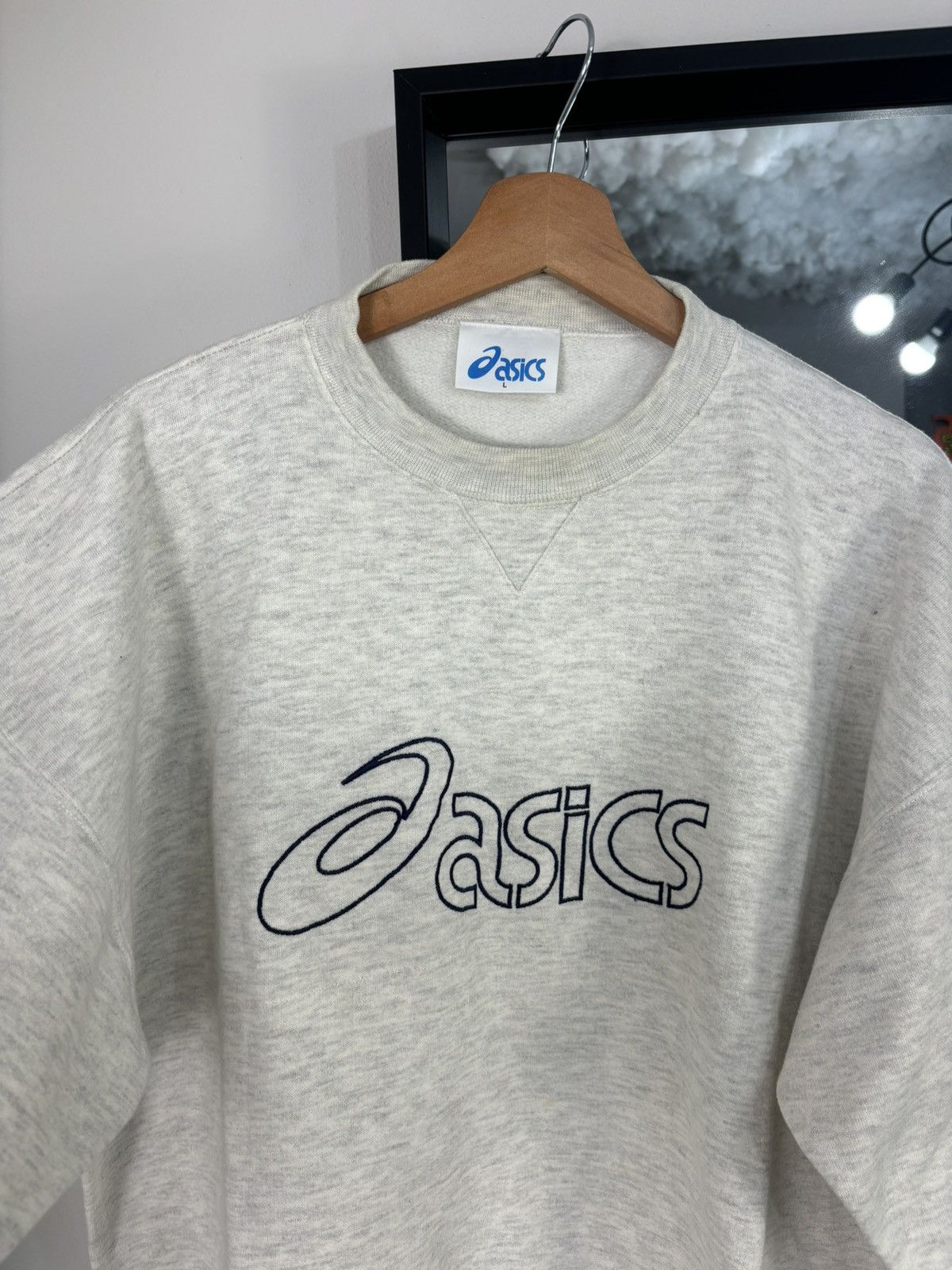 Asics × Japanese Brand × Vintage 90s Vintage Embroidery Big Logo Asics Sweatshirt Japanese Size US L / EU 52-54 / 3 - 5 Thumbnail