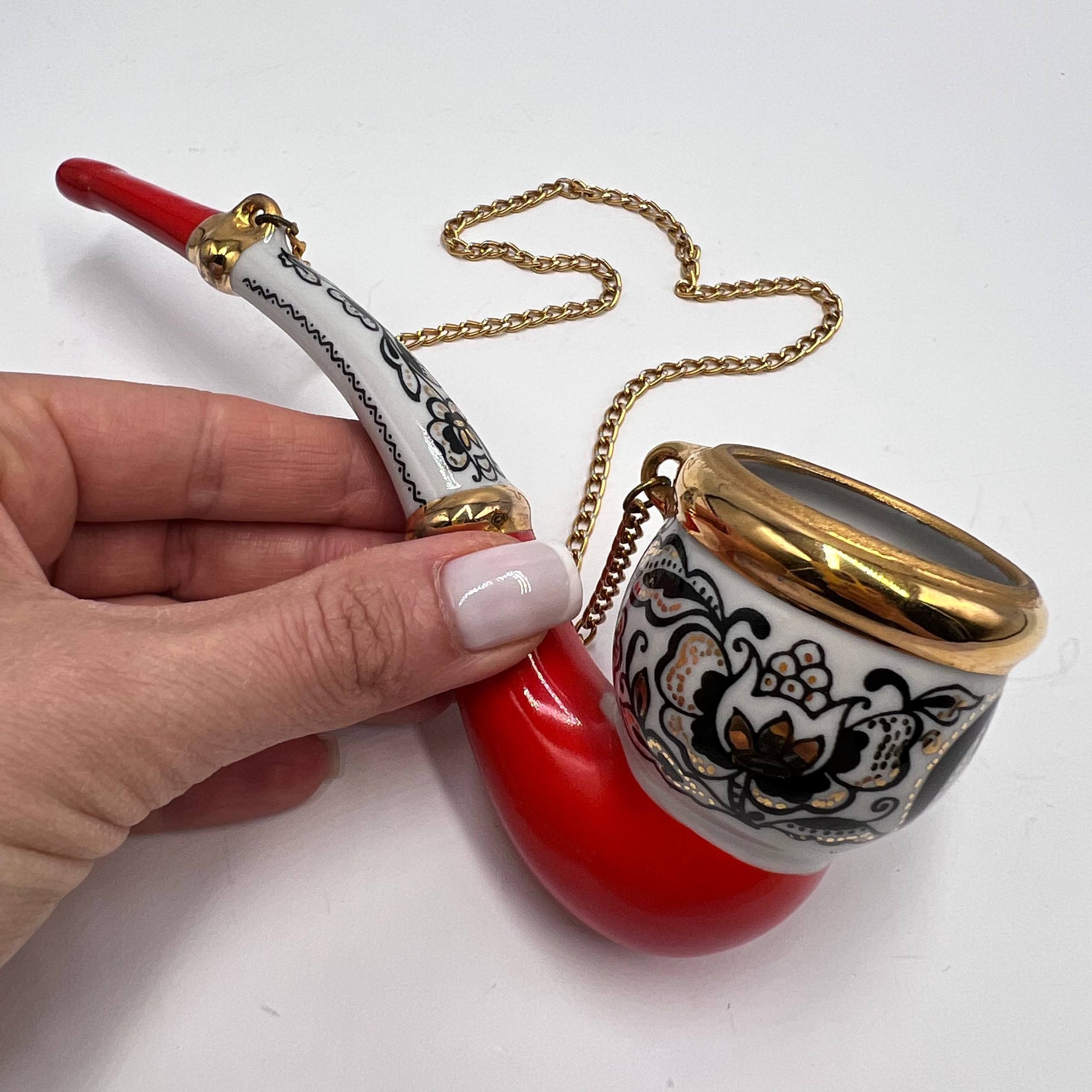 Vintage Vintage USSR Porcelain Smoking Pipe Ukrainian 1978 Size ONE SIZE - 1 Thumbnail