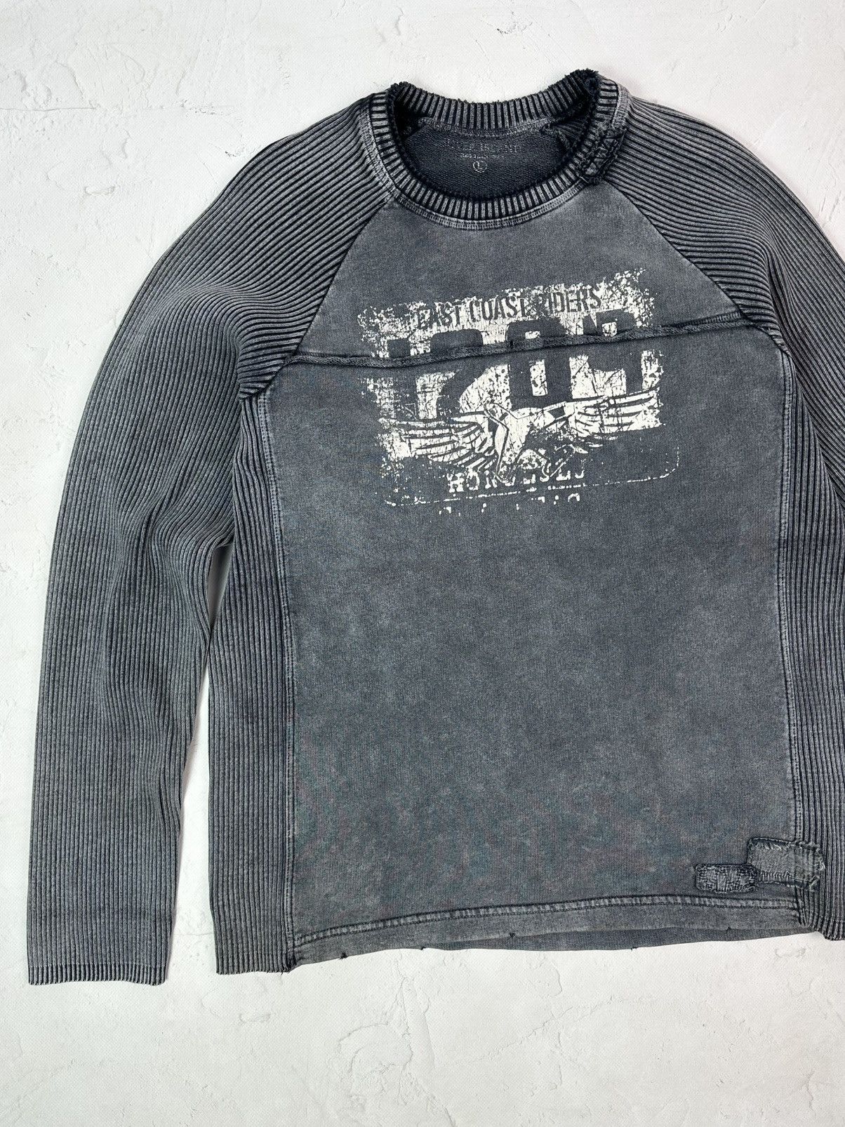 Vintage Vintage Diesel Style Ribbed Printed Sweater Size US L / EU 52-54 / 3 - 2 Thumbnail