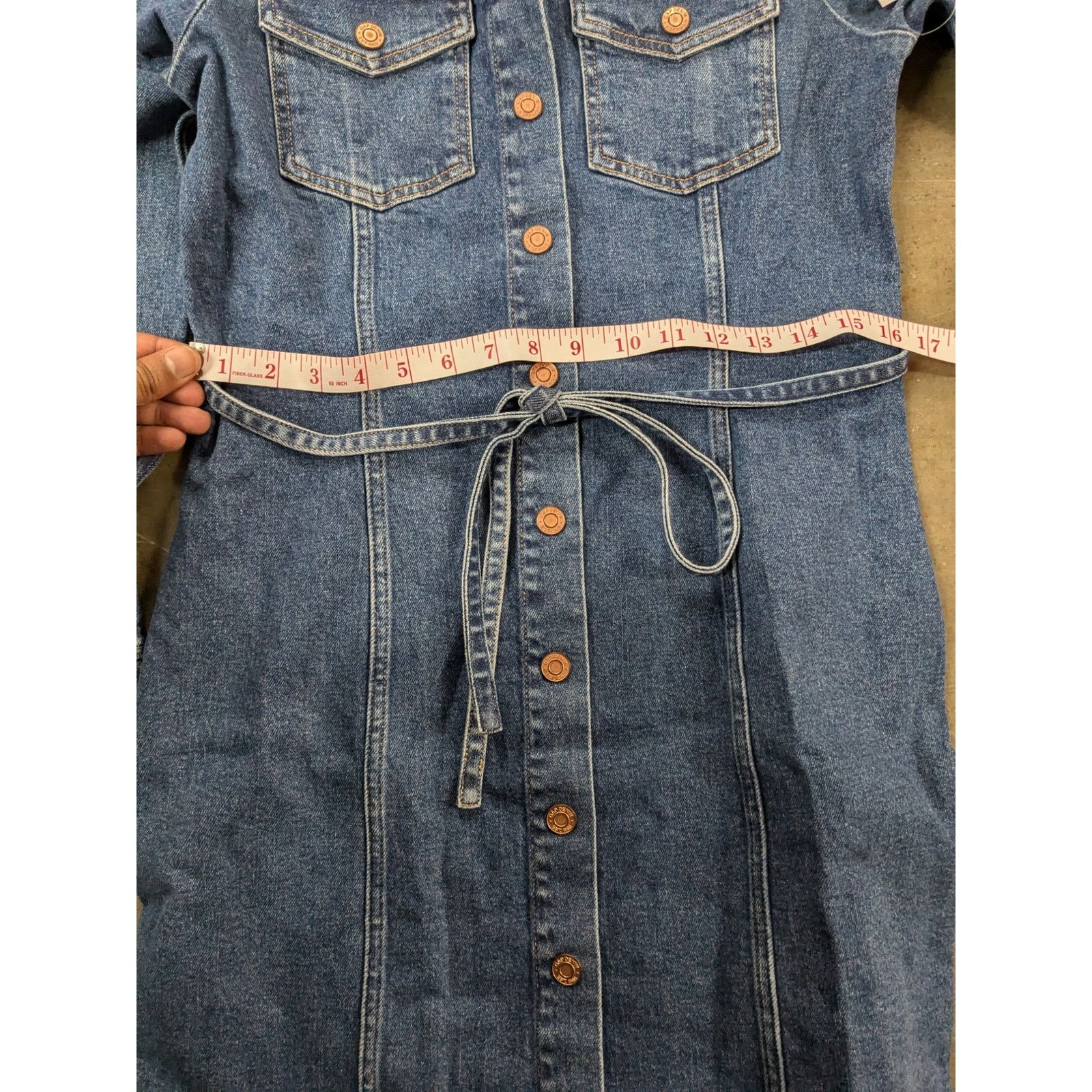 Gap Gap Women - Belted Denim Mini Dress/4 / Indigo / NWOT Size S / US 4 / IT 40 - 5 Thumbnail