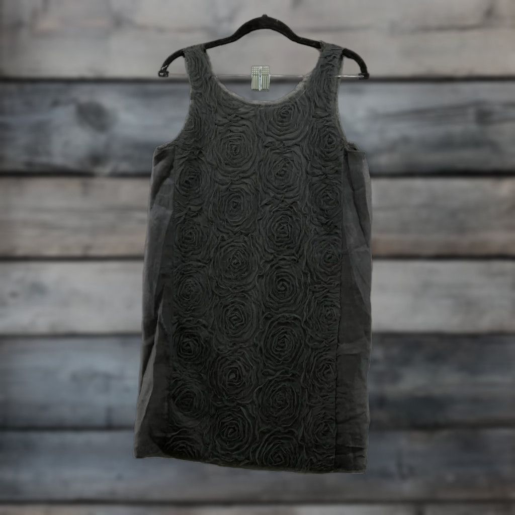J.Crew J. Crew Sleeveless Mini Dress Womens 2 Black 3D Floral Applique Shift Formal Size XS / US 0-2 / IT 36-38 - 1 Thumbnail