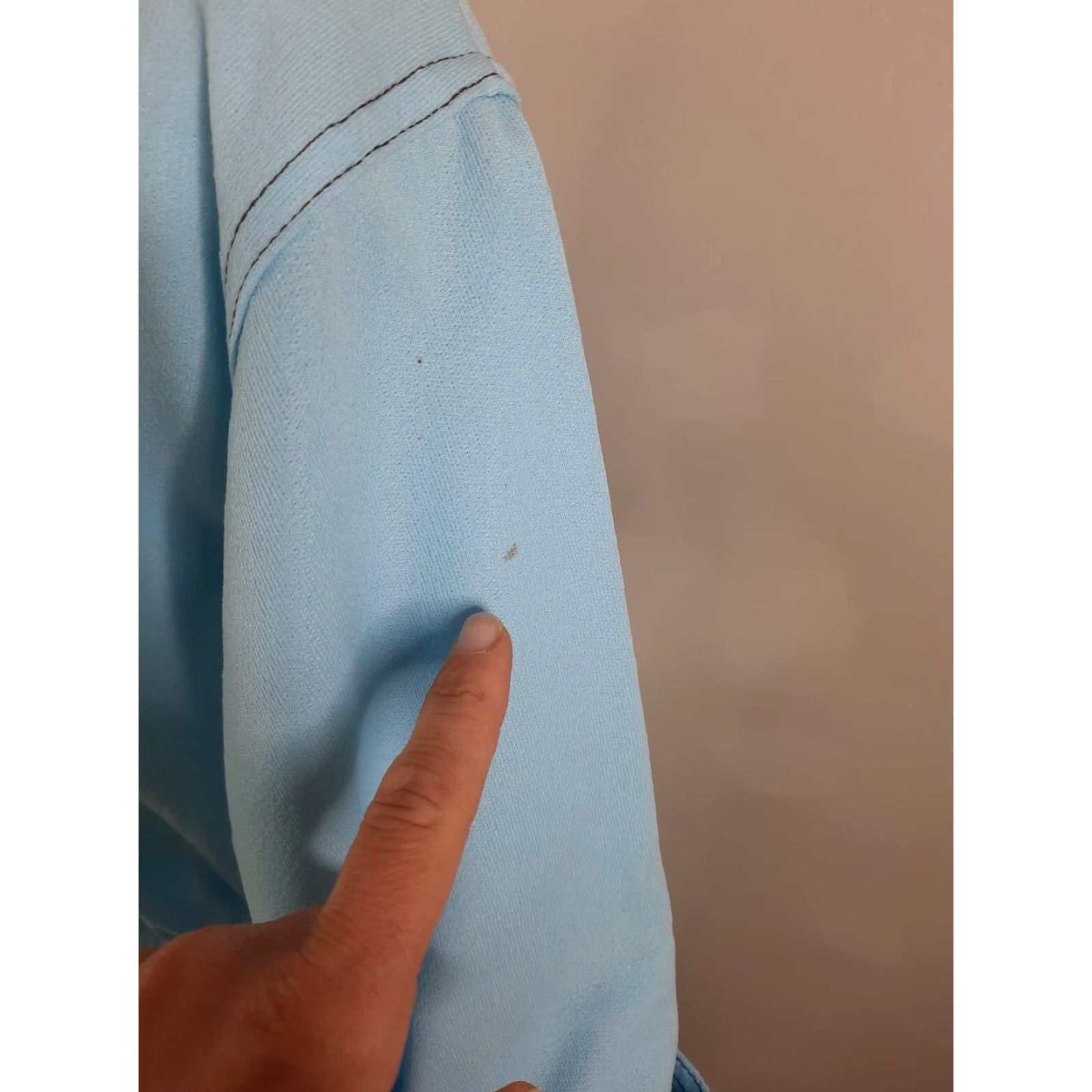 Vintage VINTAGE 60s Blue Shirt Dress M Size M / US 6-8 / IT 42-44 - 5 Thumbnail