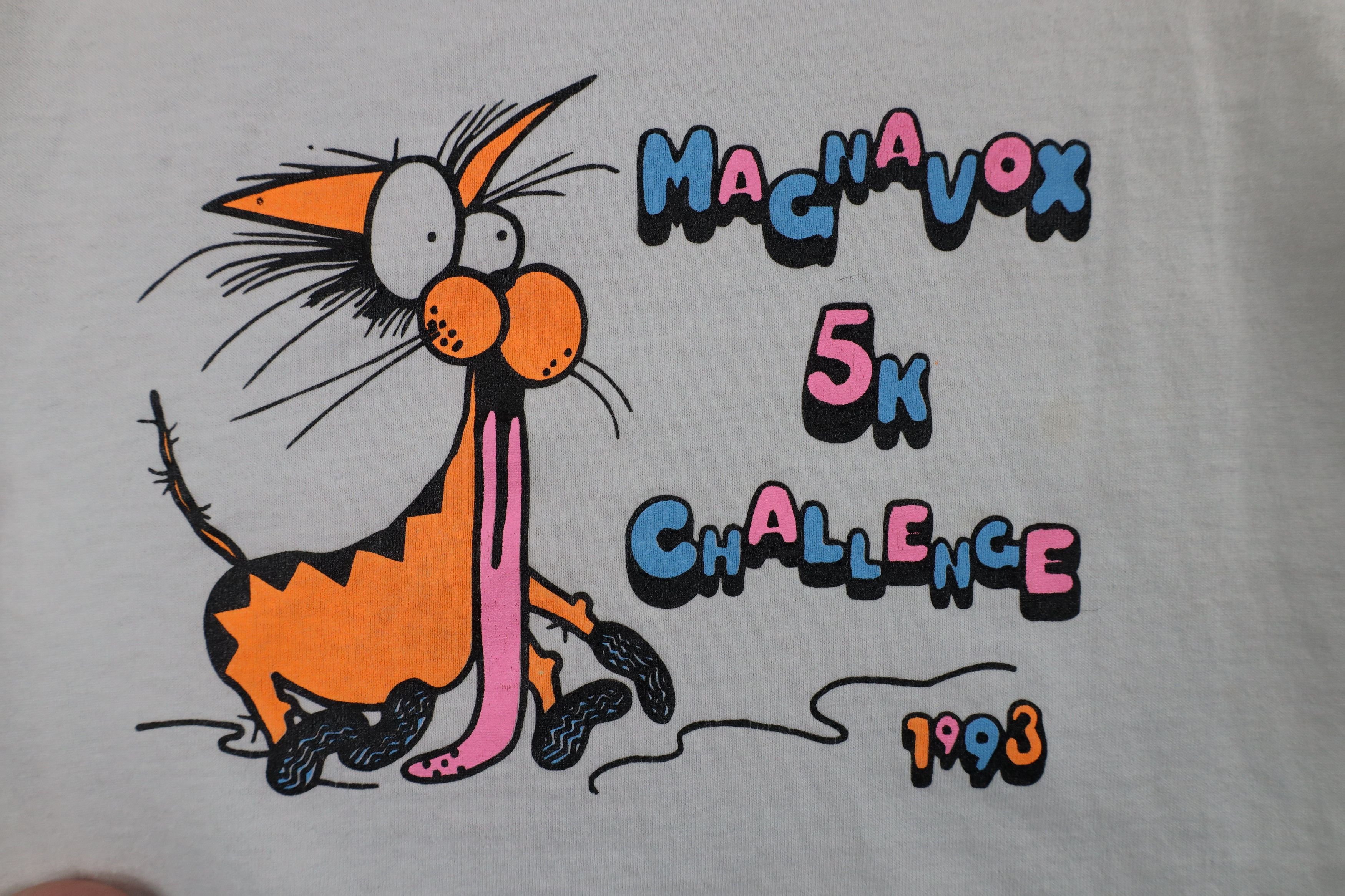 Vintage Vintage 90s Magnavox 5k Challenge Road Race Running T-Shirt Size US L / EU 52-54 / 3 - 4 Thumbnail