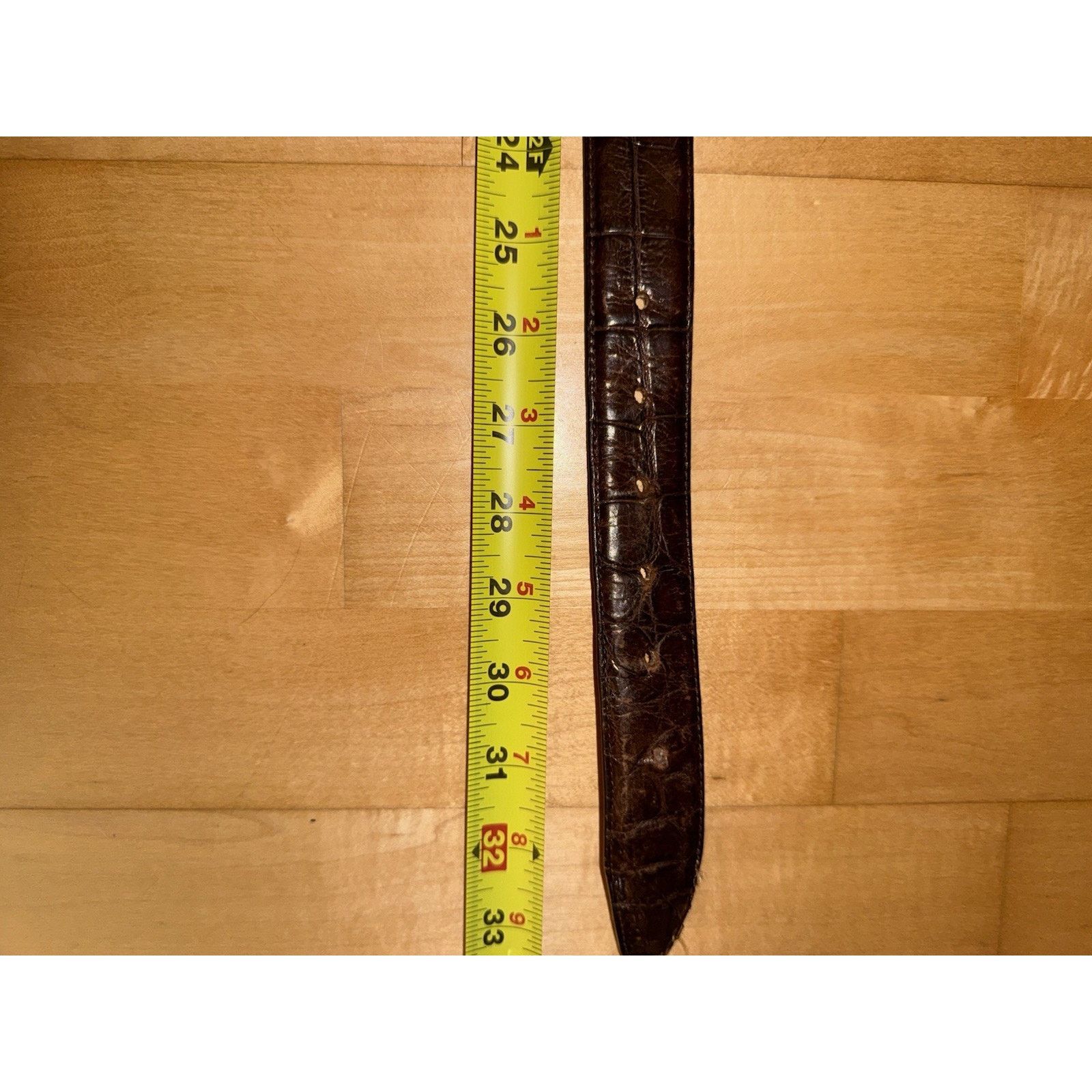 Other Wathne Brown Croc Leather Belt Kit (no Buckle) 28 Size 28 - 2 Thumbnail
