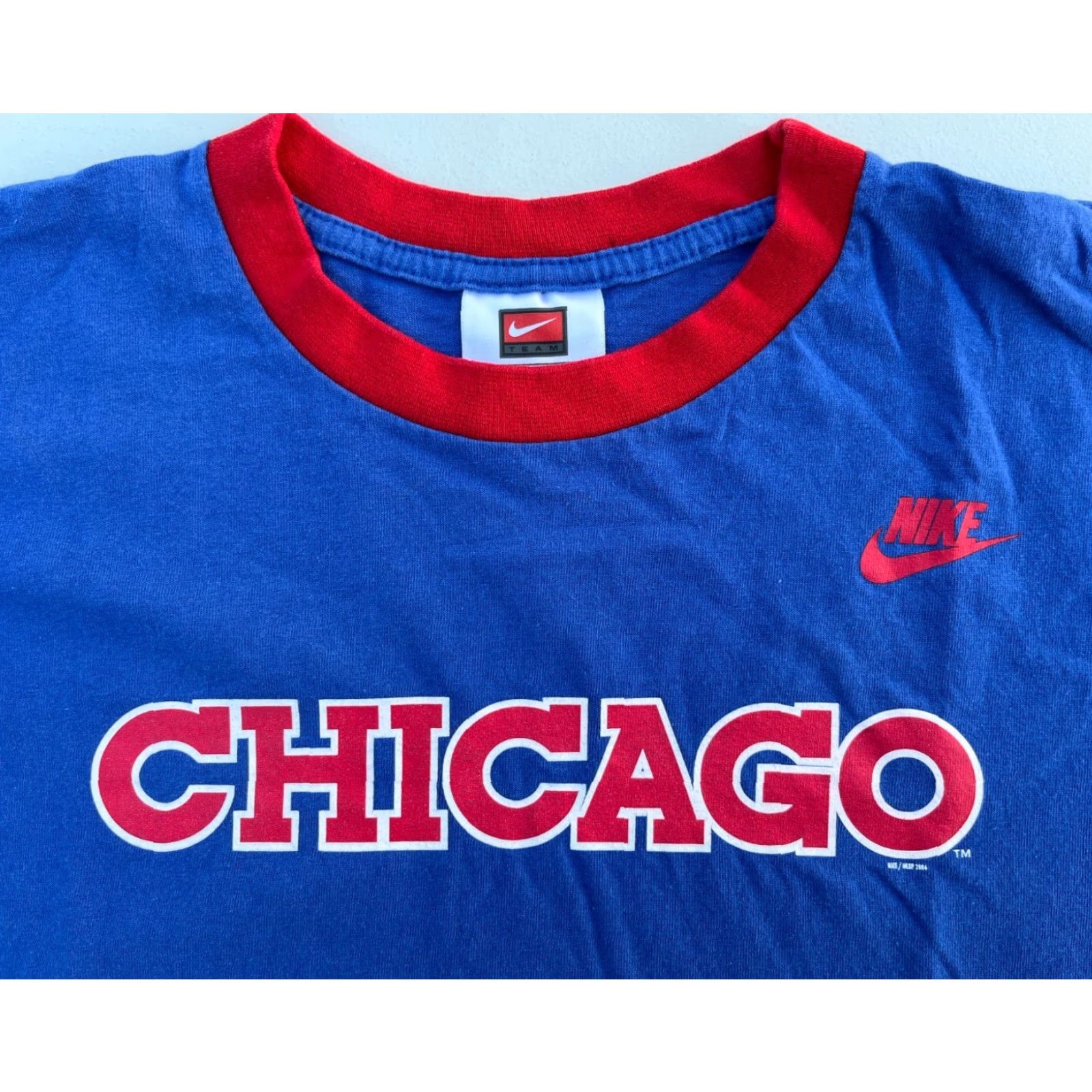 Nike VINTAGE Nike Team Chicago T-Shirt Mens L Blue 2006 Sports Shirt Short Sleeve Crew Neck Size US L / EU 52-54 / 3 - 3 Thumbnail