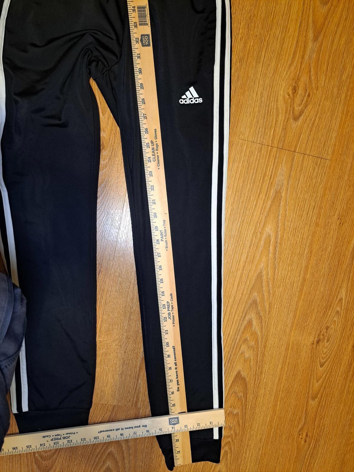 Adidas Adidas Sweatpants Mens XS Black Drawstring Stripes Size US 28 / EU 44 - 8 Thumbnail