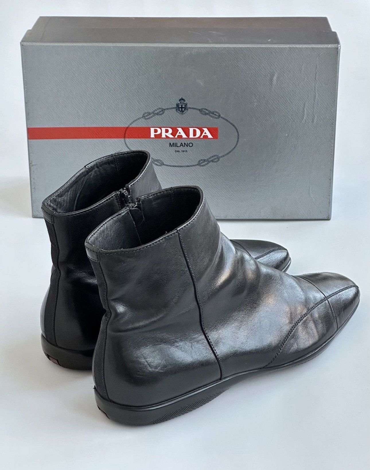 Prada PRADA FW2001 Stitch Leather Zip Sport Boots Vintage rapper Size US 11 / EU 44 - 6 Thumbnail