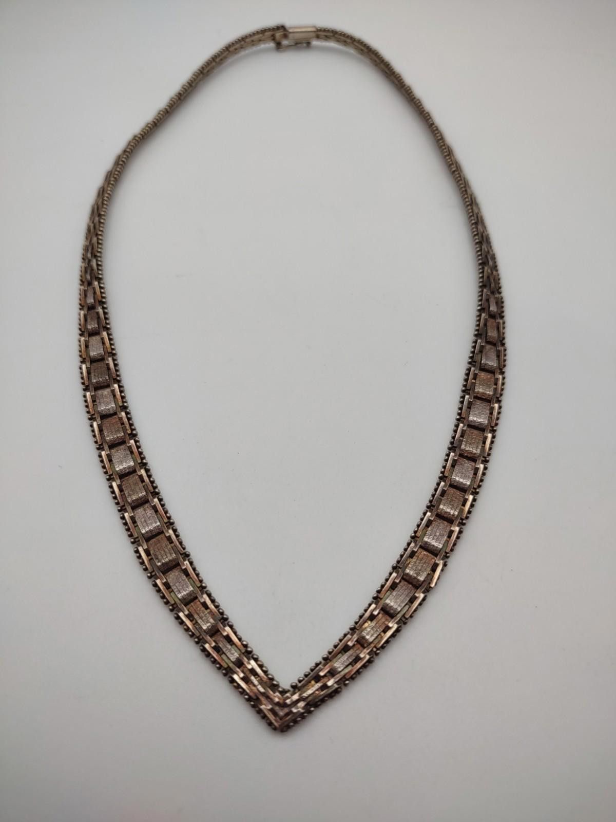 The Unbranded Brand Vintage Italian Riccio Chevron 925 Necklace 16" Size ONE SIZE - 1 Thumbnail
