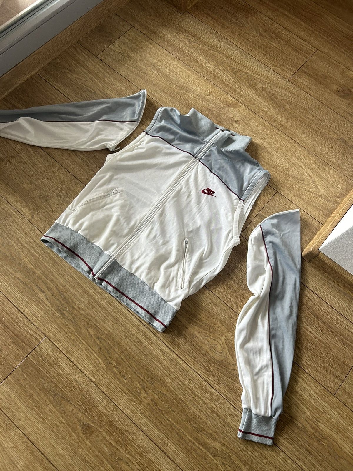 Nike Nike Vintage 80s Zip up Track jacket Size US L / EU 52-54 / 3 - 3 Thumbnail