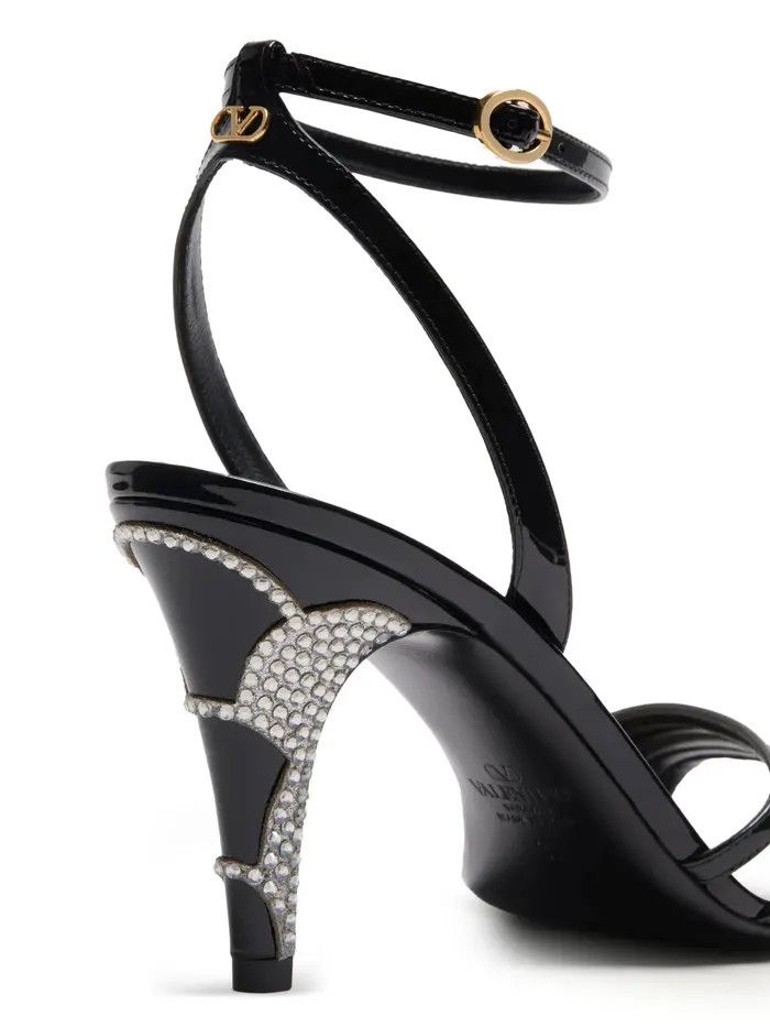 Valentino os11x0326 85mm Ladycrush Leather Sandals in Black Size US 12 / IT 42 - 5 Thumbnail