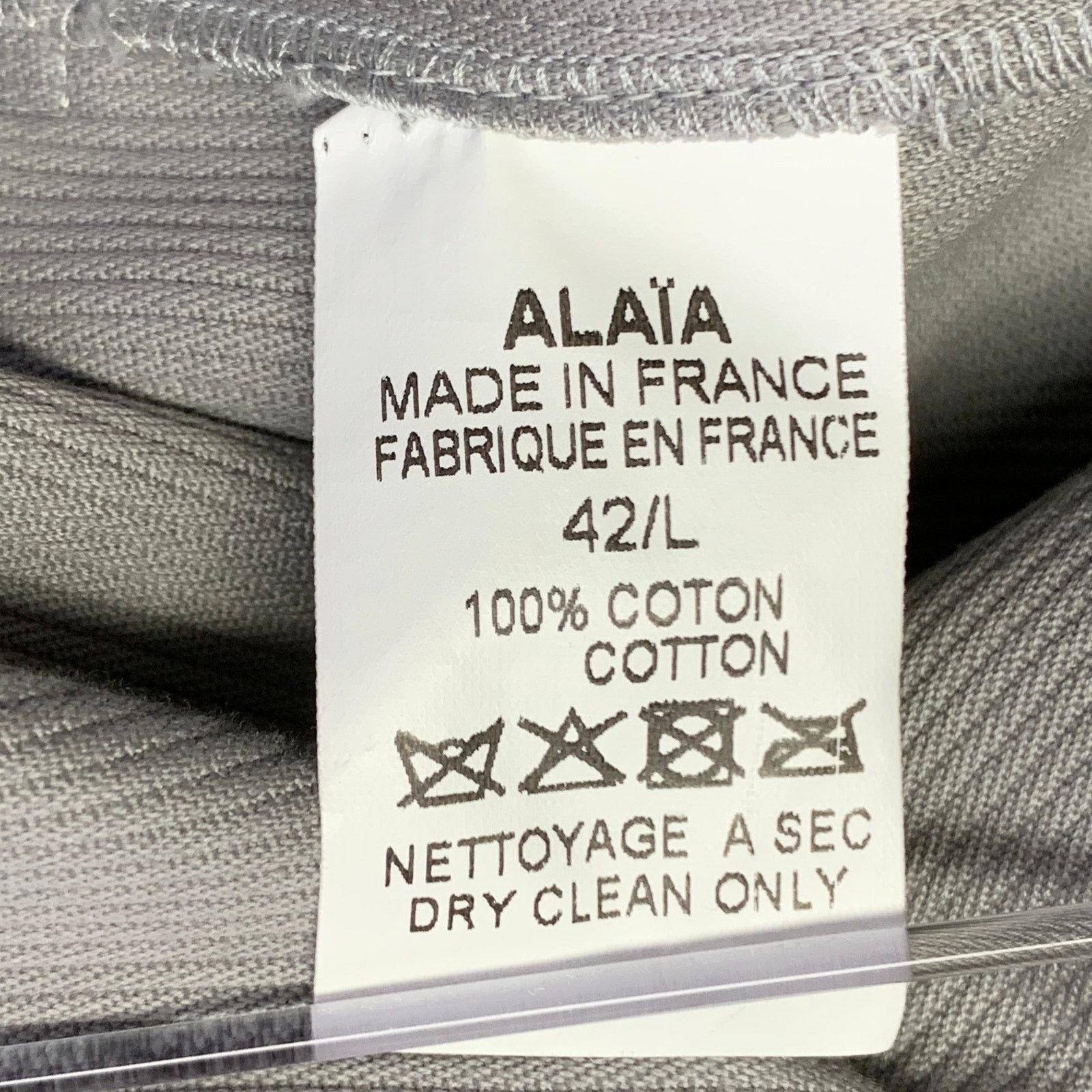 Alaia ALAIA Grey Silver Cotton Twill Belted Double Breasted Coat Size L / US 10 / IT 46 - 8 Thumbnail