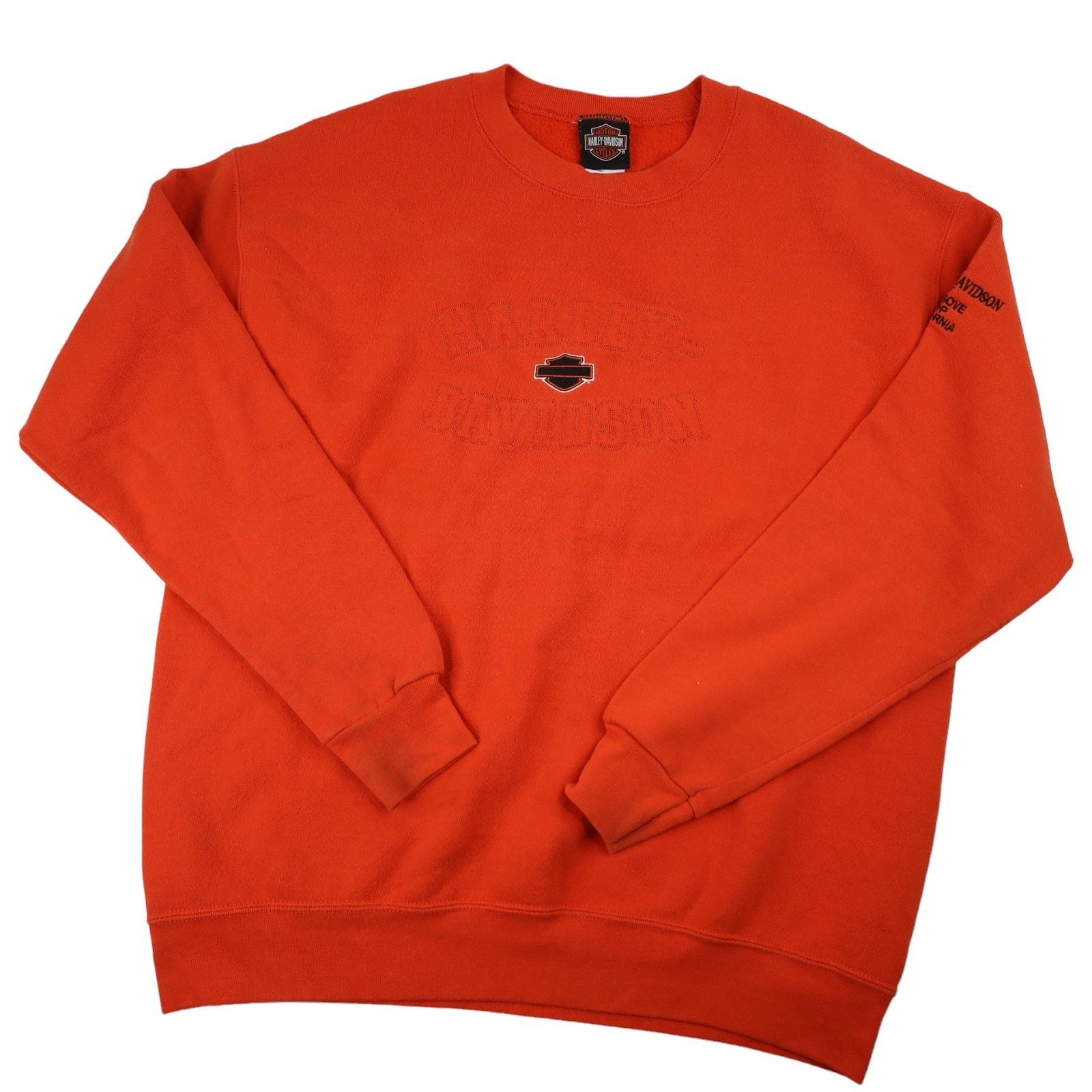 Harley Davidson × Vintage Vintage Harley Davidson Embossed Spellout Sweatshirt Size US XL / EU 56 / 4 - 1 Thumbnail